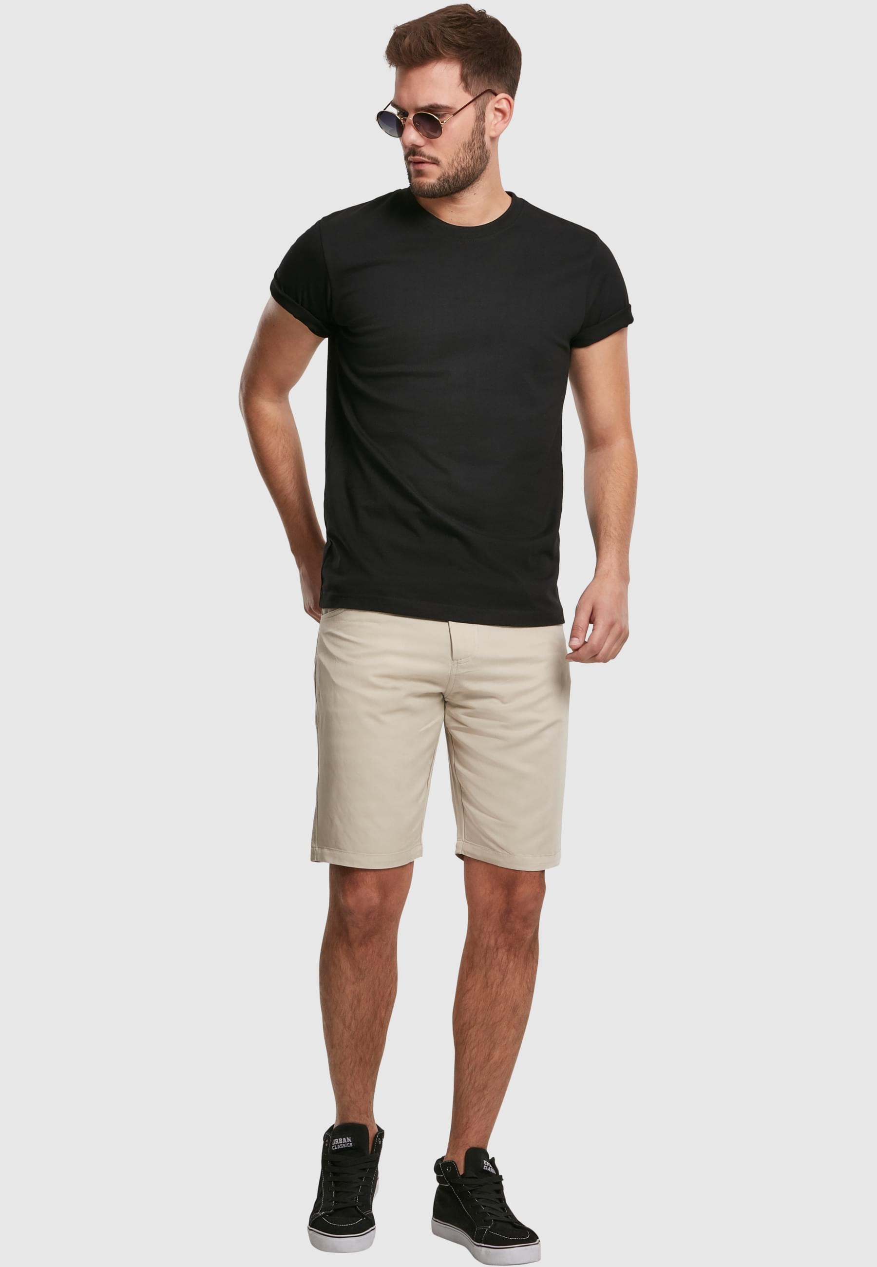 URBAN CLASSICS Stoffhose »Urban Classics Herren Viscose Twill Shorts«, (1 tlg.)