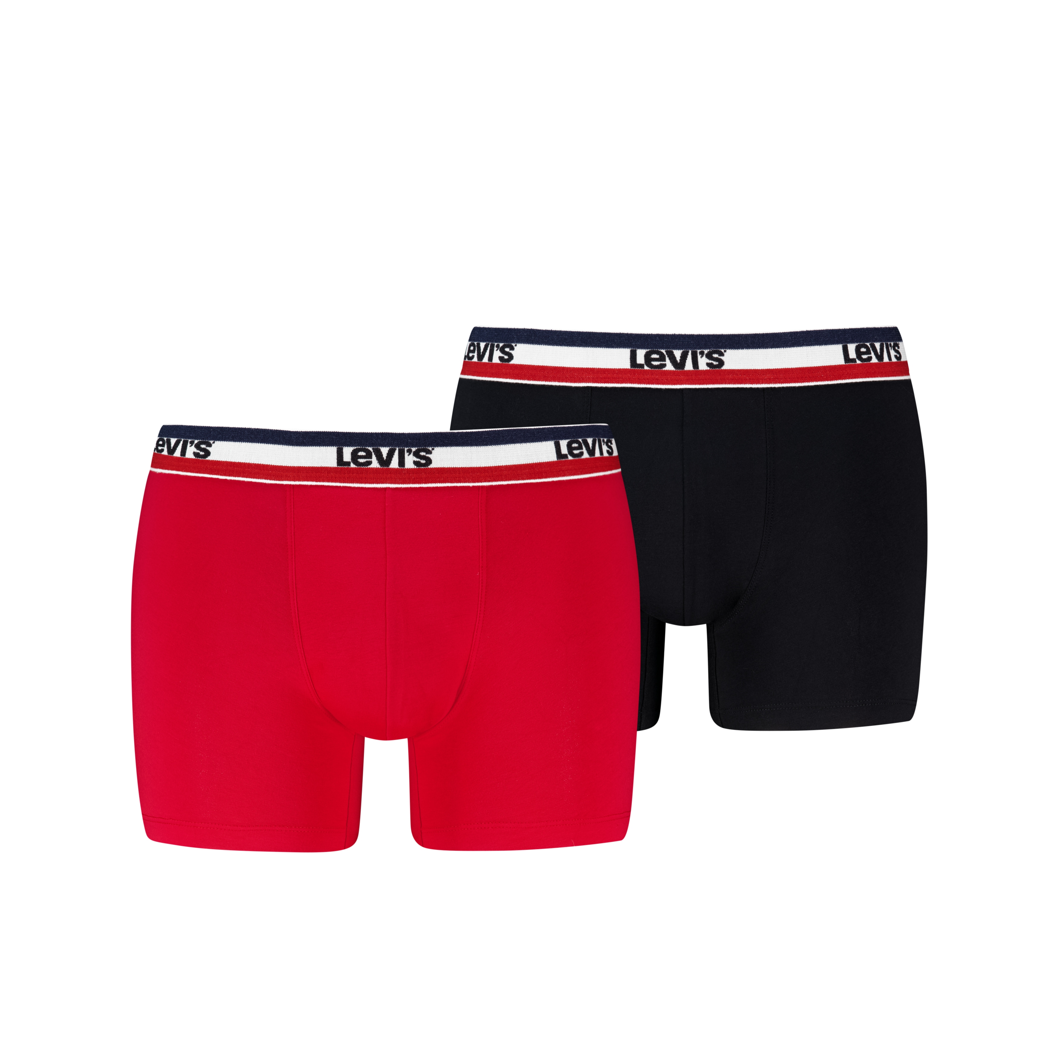 Levi's Levis Boxershorts "Levis Men Repeat Spw Logo Boxer Brief" 2er Pack, Ohne Eingriff, Elastischer Logobund, Baumwoll-Mix