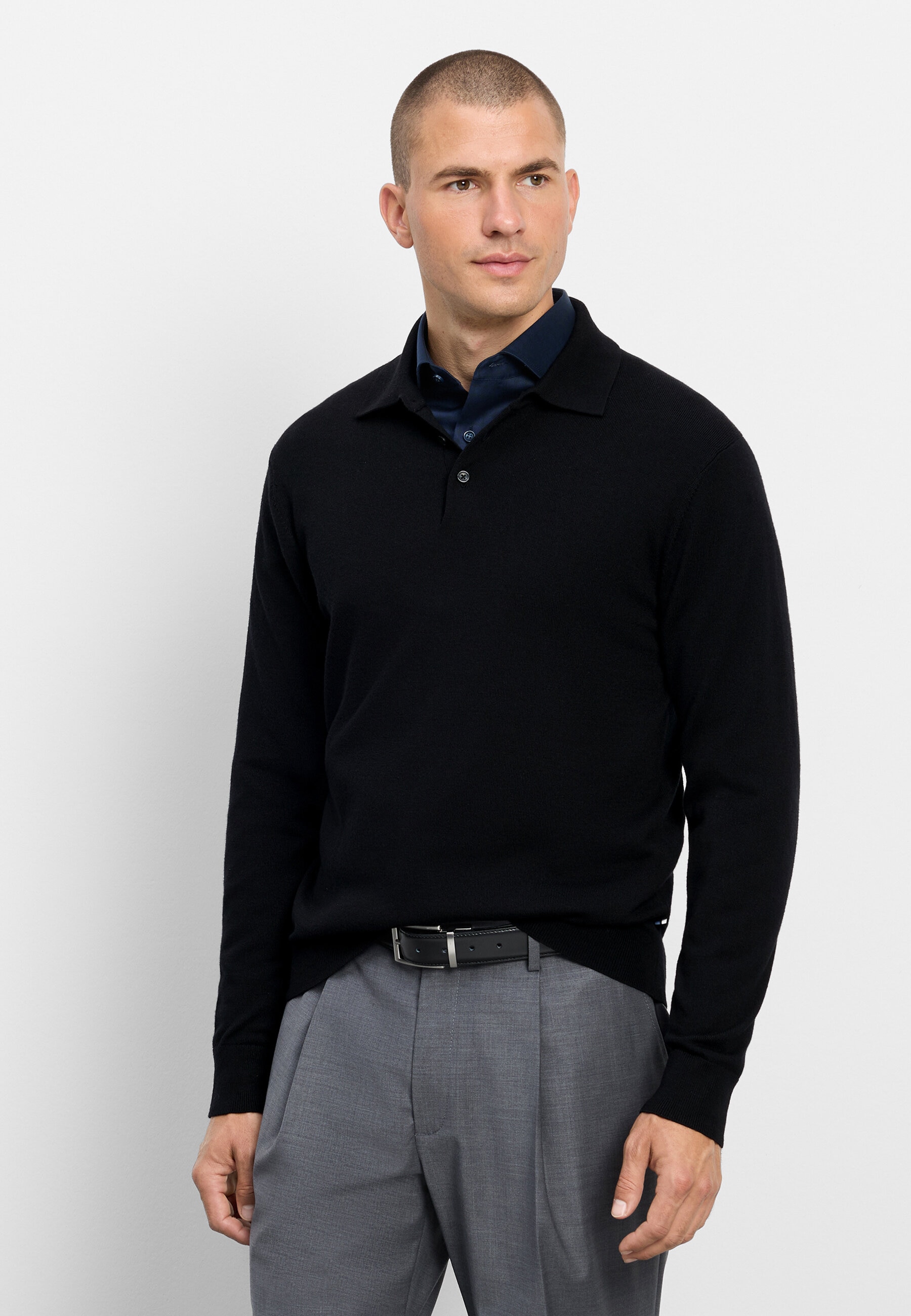 OLYMP Langarm-Poloshirt »OLYMP Casual Strick, Polo langarm«