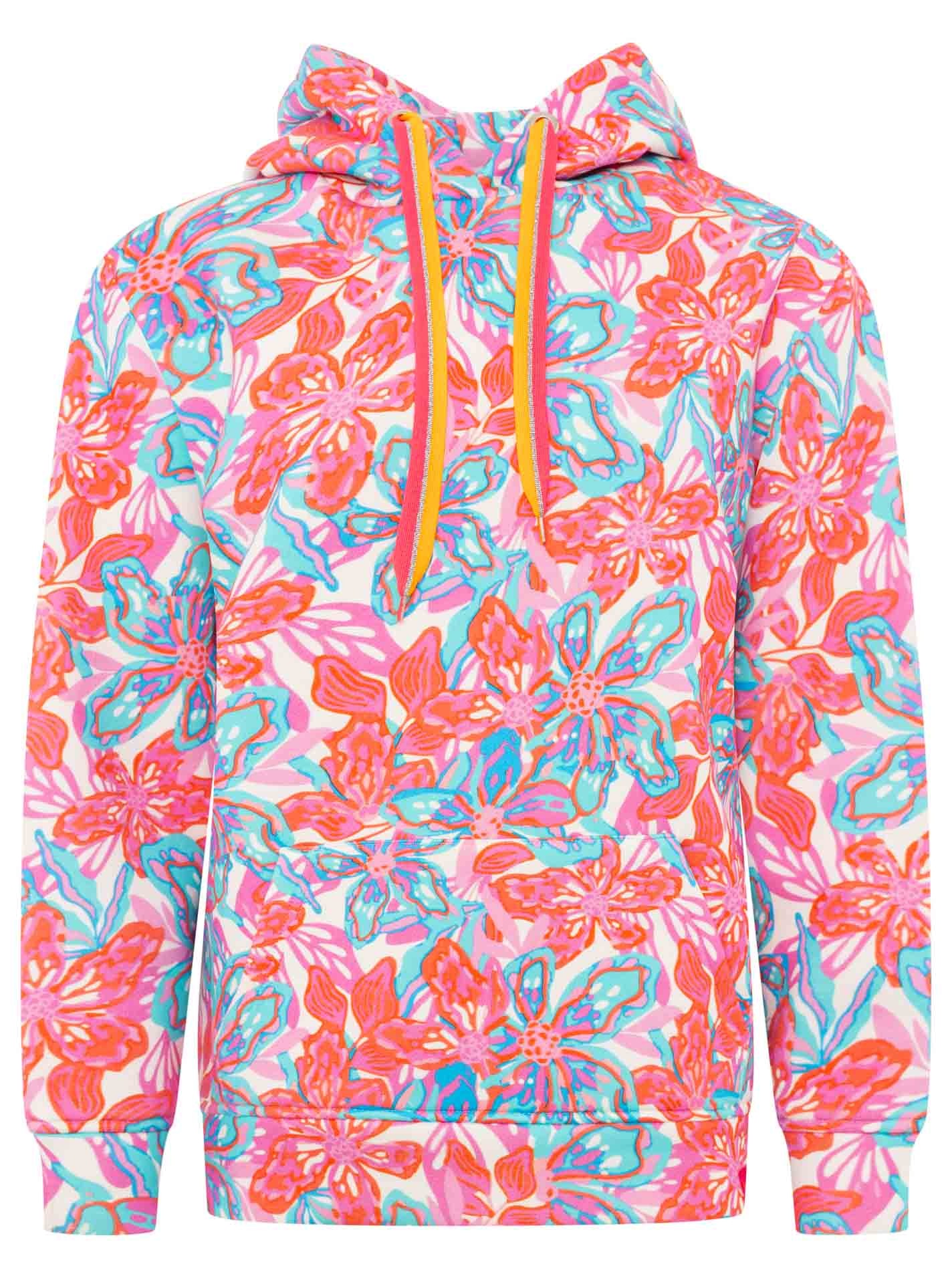 Zwillingsherz Hoodie ""Flower Sparkles"", farbenfrohes florales Muster, Neo günstig online kaufen
