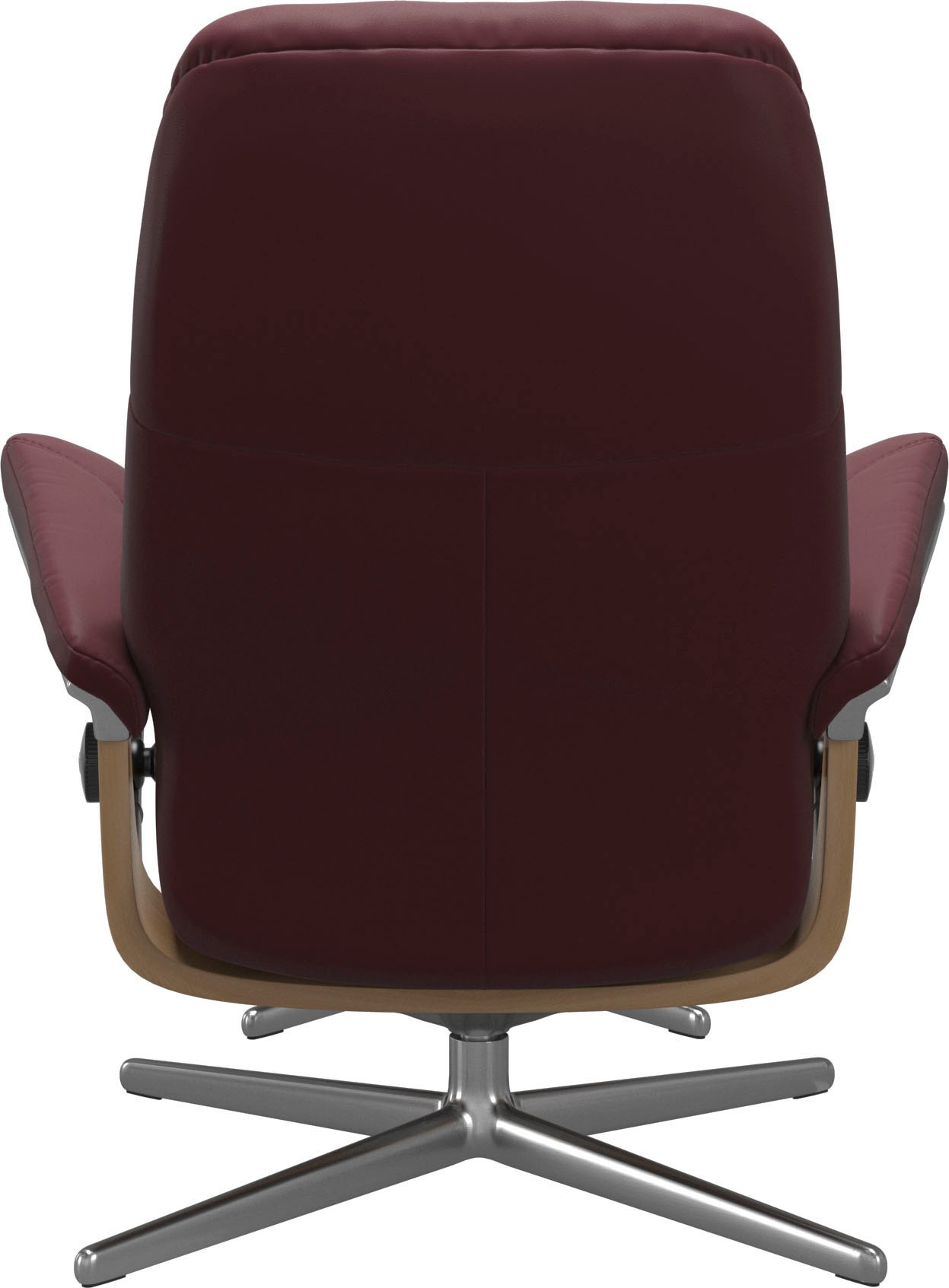 Thumbnail - Stressless Relaxsessel "Consul" Set, Relaxsessel mit Hocker, mit Hocker, mit Cross Base, Größe S, M & L, Holzakzent Eich...