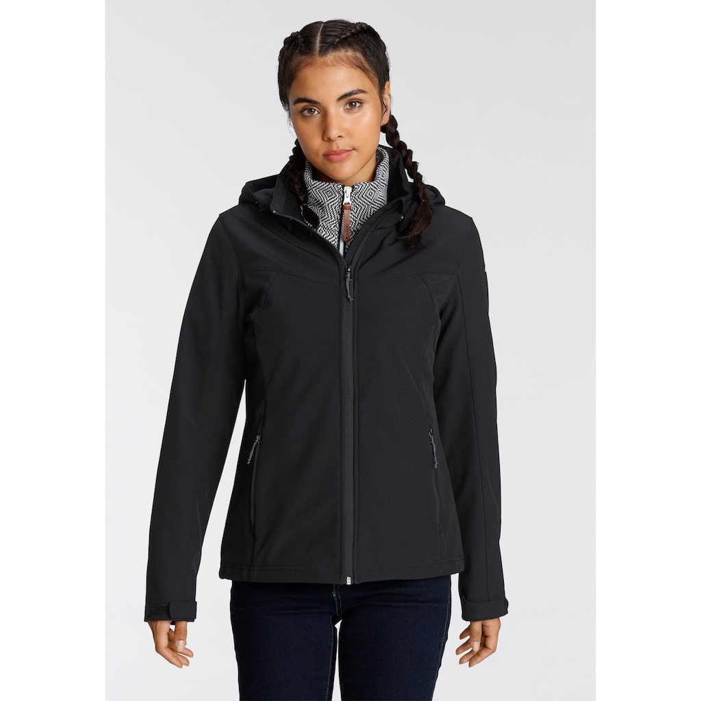 Icepeak Softshelljacke »BRENHAM«, mit Kapuze, Winddicht & Wasserabweisend & Atmungsaktiv