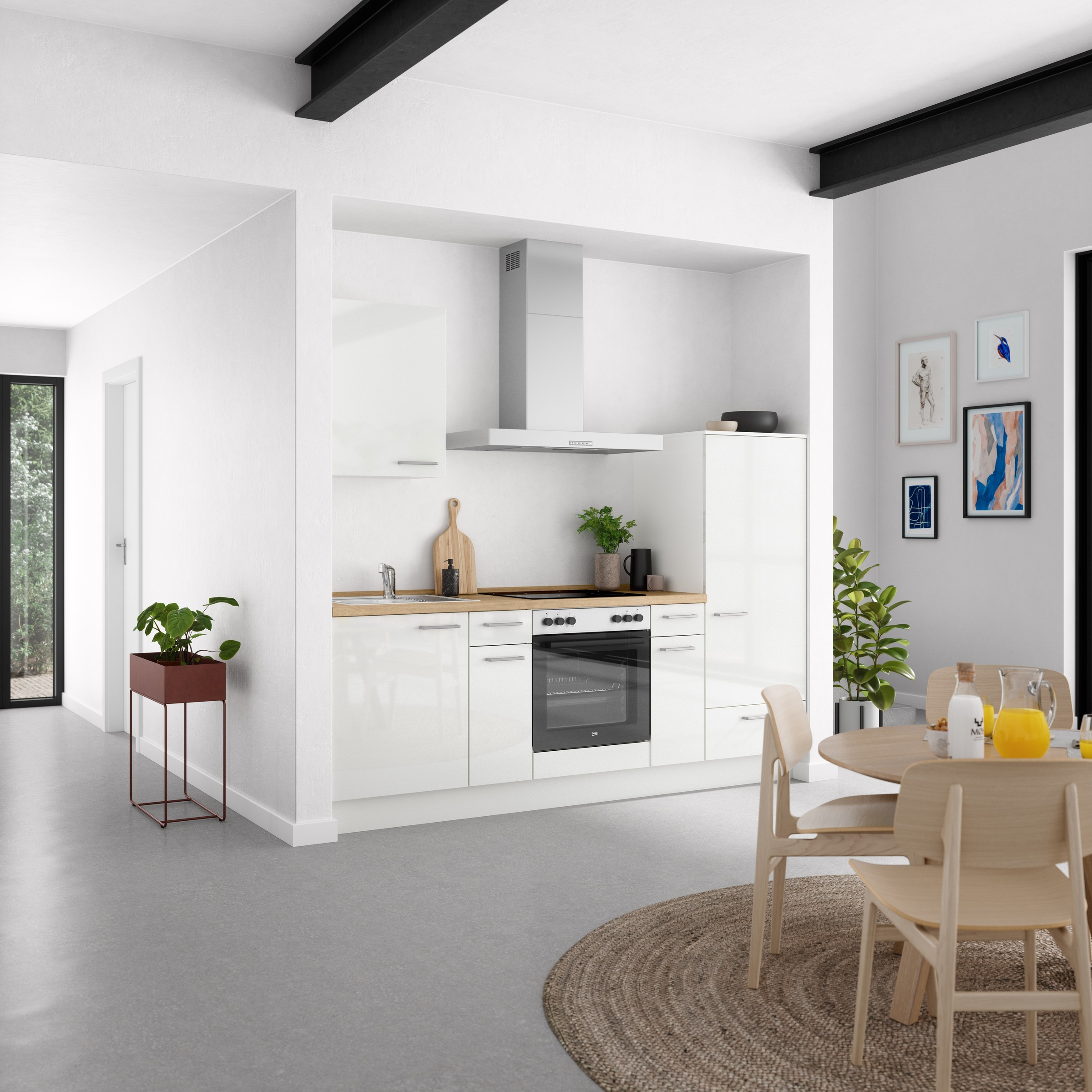 nobilia® Küchenzeile »"Flash I"« vormontiert, Ausrichtung wählbar, Breite 240 cm, wahlw. mit E-Geräten