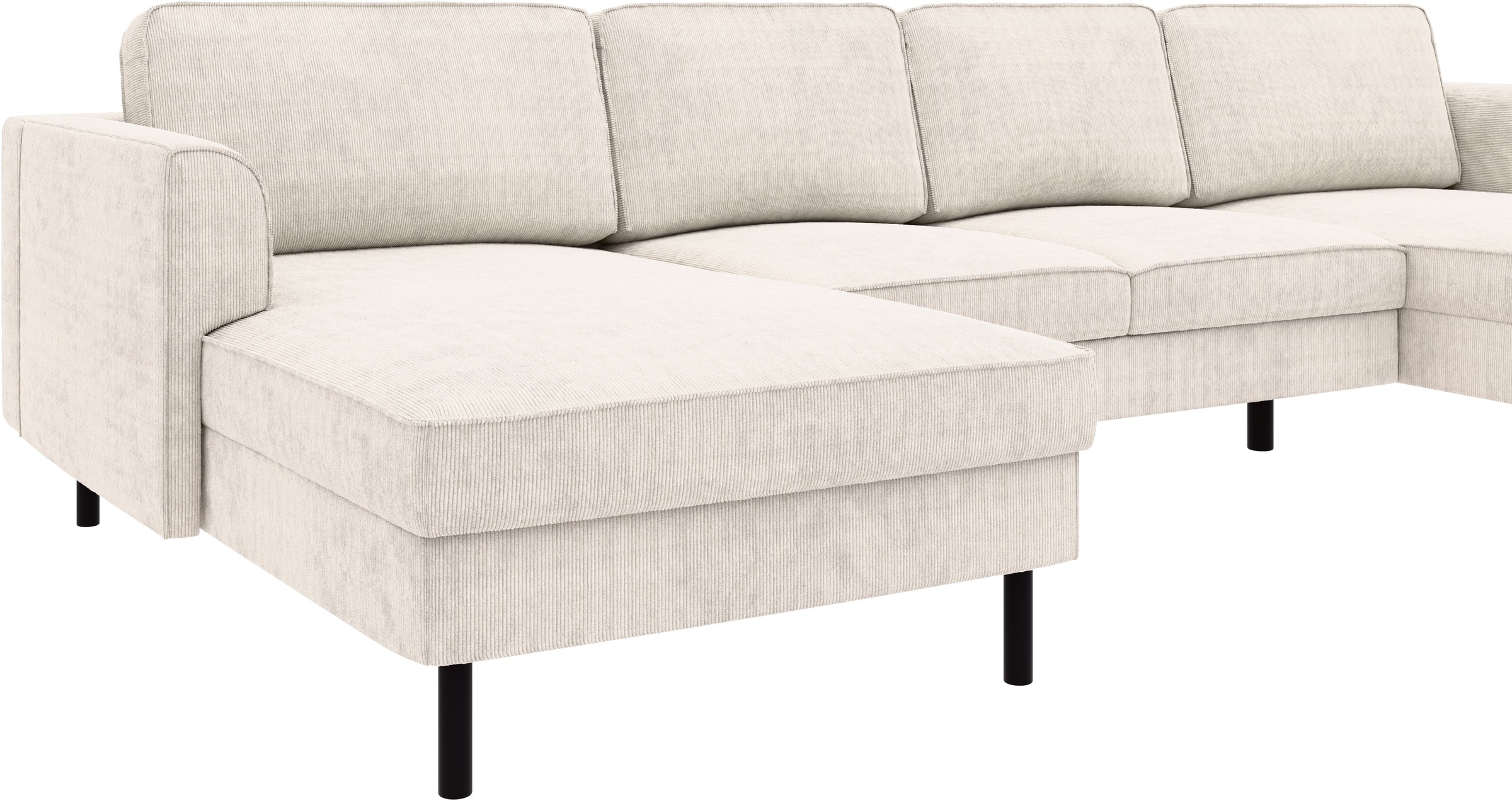 Home affaire Wohnlandschaft »Booster Couch wahlweise mit Schlaffunktion und Bettkasten-auch in Cord«, Sofa in U-Form, Breite 305 cm