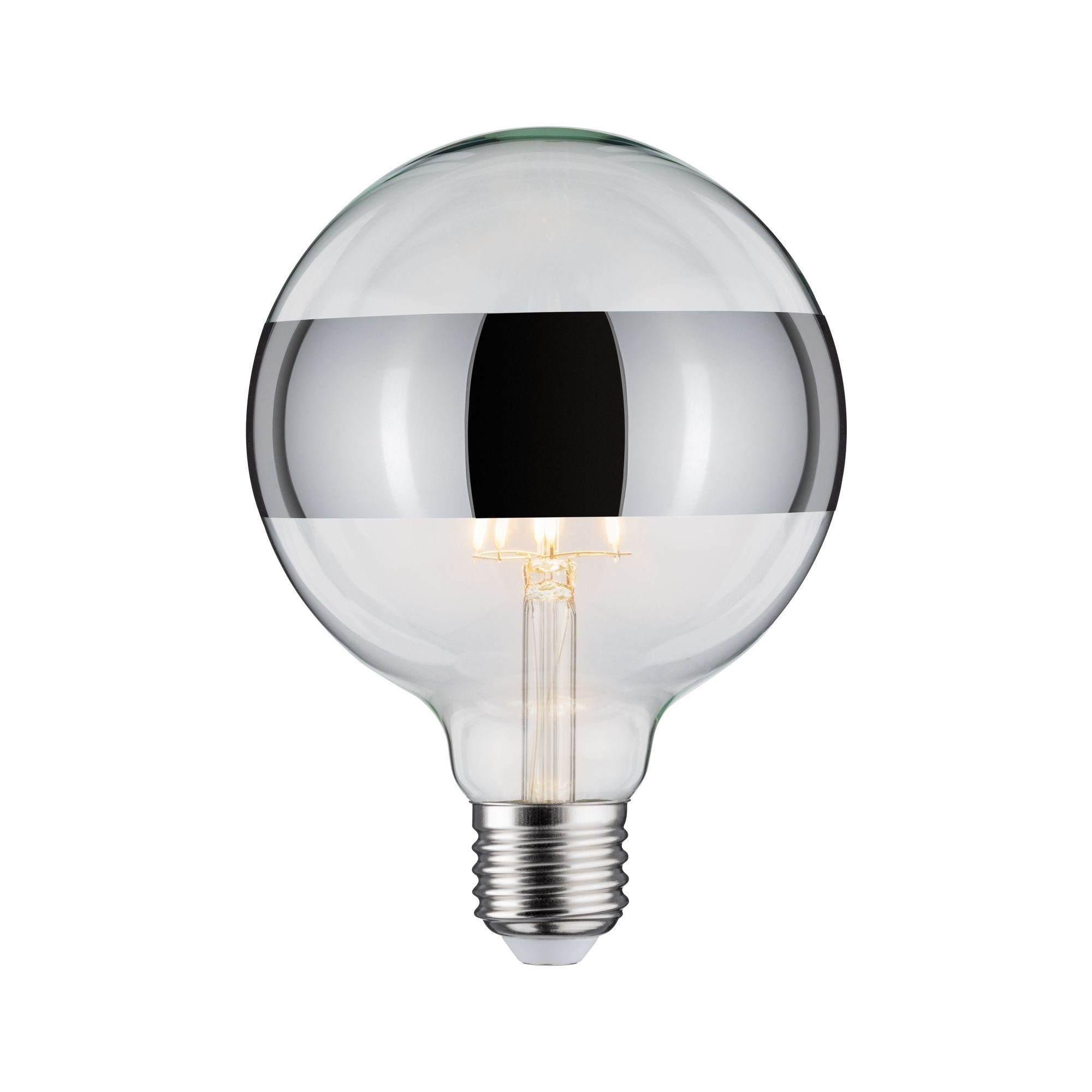 Globe 125 Ringspiegel Silber 5W E28 Warmweiß dimmbar LED-Leuchtmittel, E27, Warmweiß