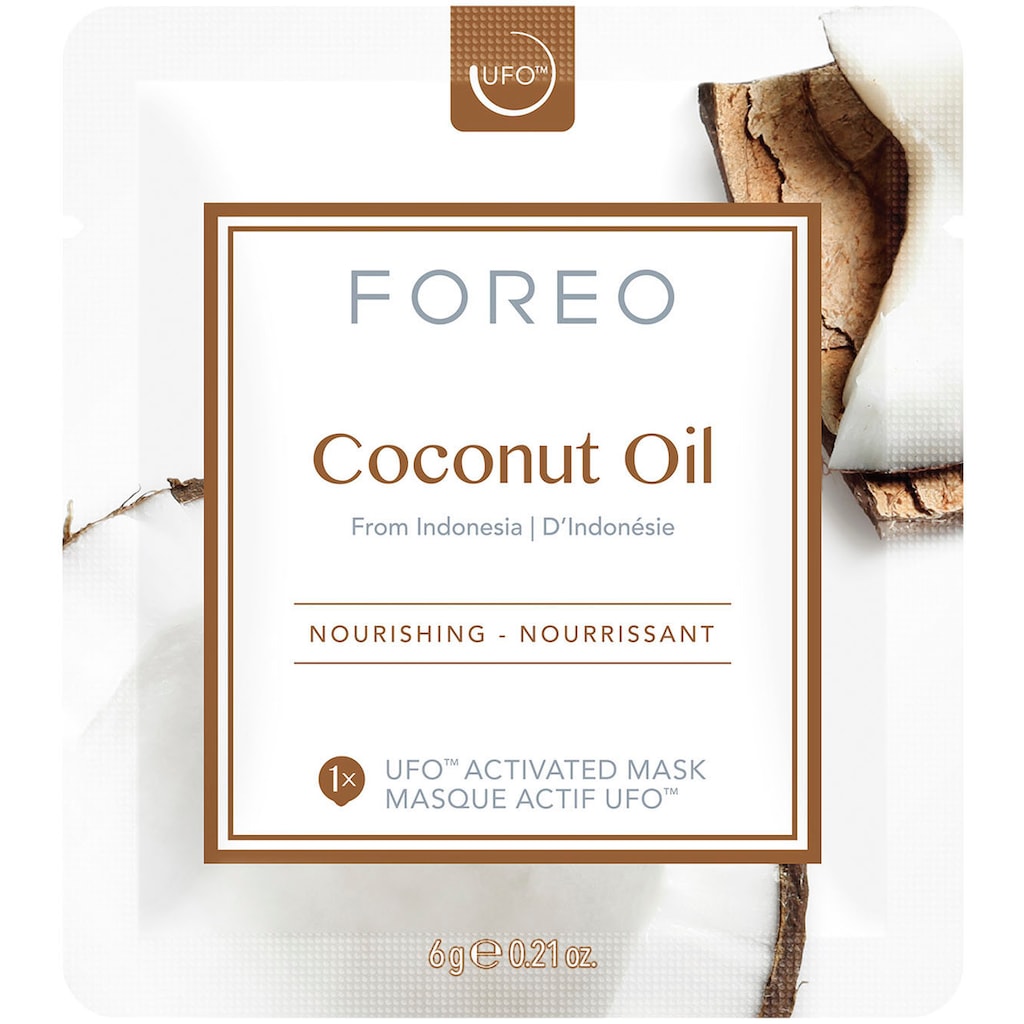 FOREO Tuchmaske »Coconut Oil«, (Packung)