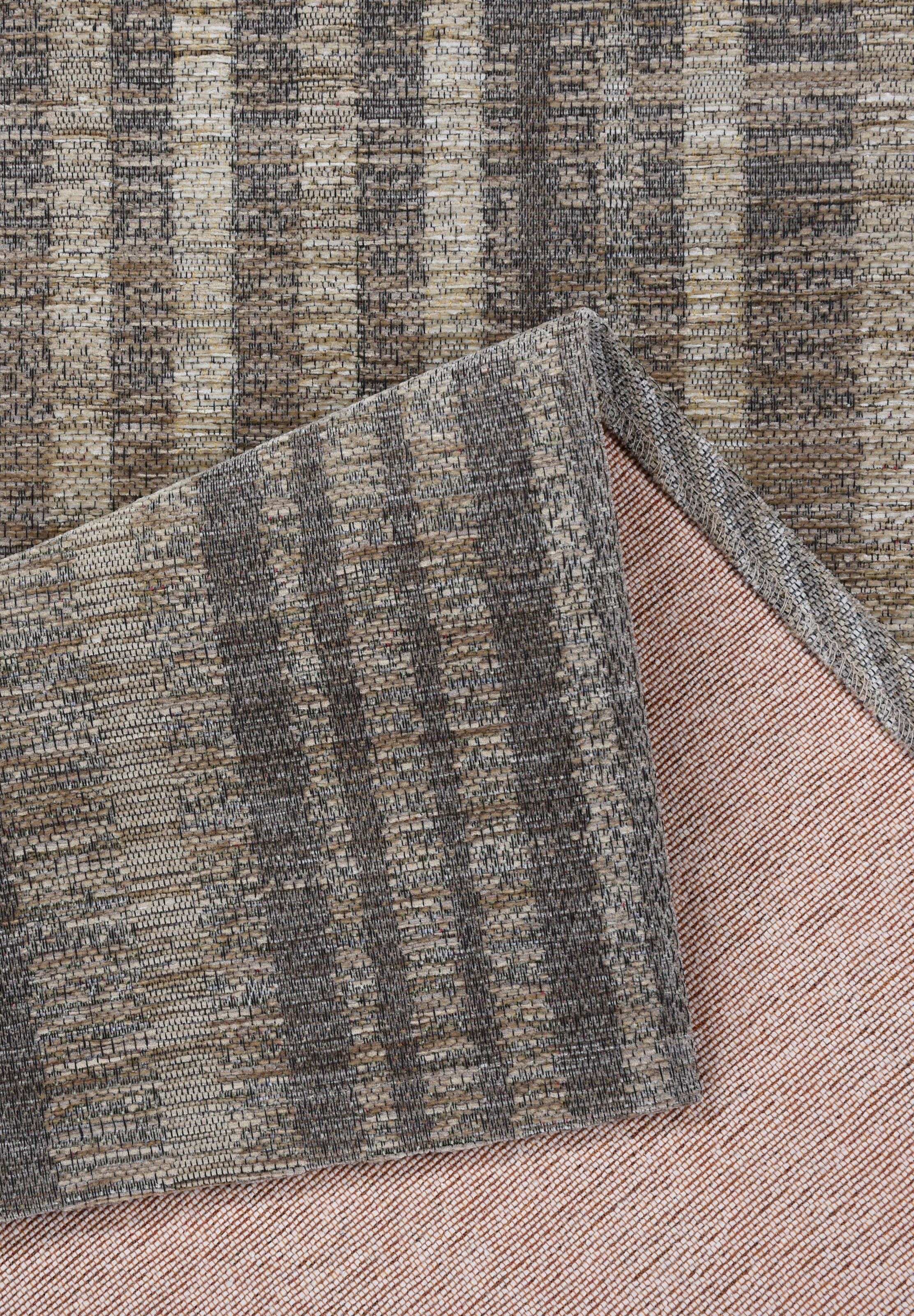 TOM TAILOR HOME Teppich »Stripy Pat«, rechteckig, 5 mm Höhe, Flachgewebe, modernes Patchworkdesign, gestreift, Chenille, Wohnzimmer