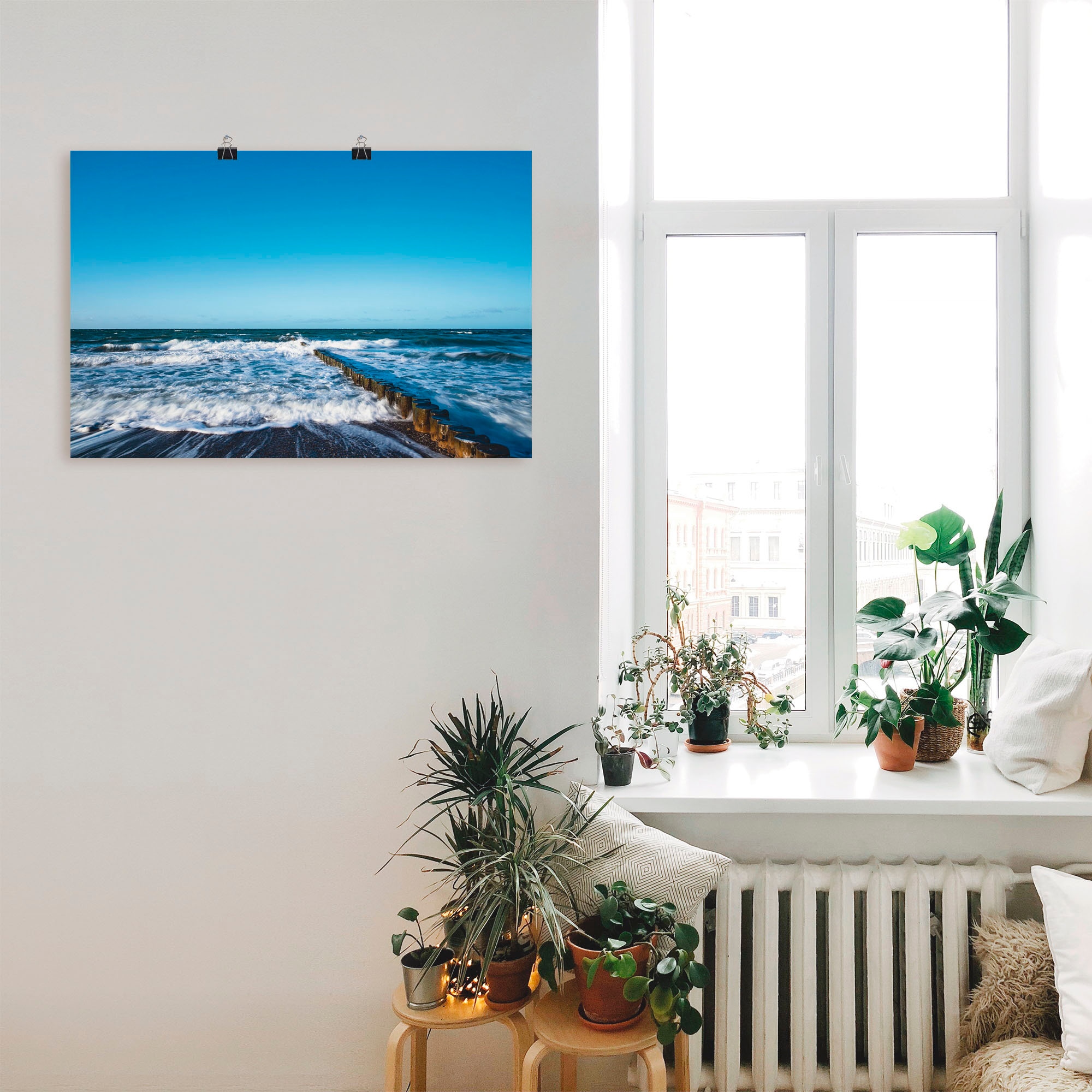 Artland Wandbild »Buhnen an der Küste der Ostsee IV«, Küste, (1 St.), als Poster in verschied. Größen