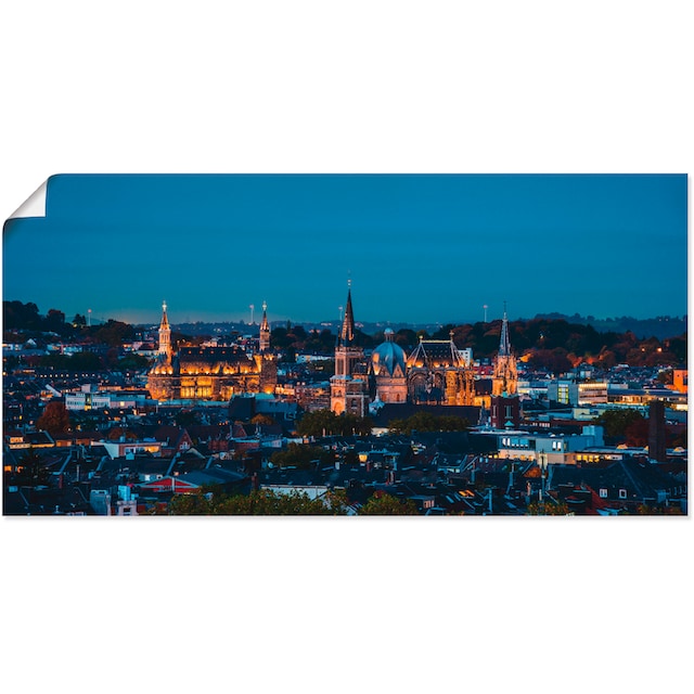 Artland Wandbild »Aachen Skyline II«, Deutschland, (1 St.), als Alubild,  Leinwandbild, Wandaufkleber oder Poster in versch. Größen kaufen | BAUR