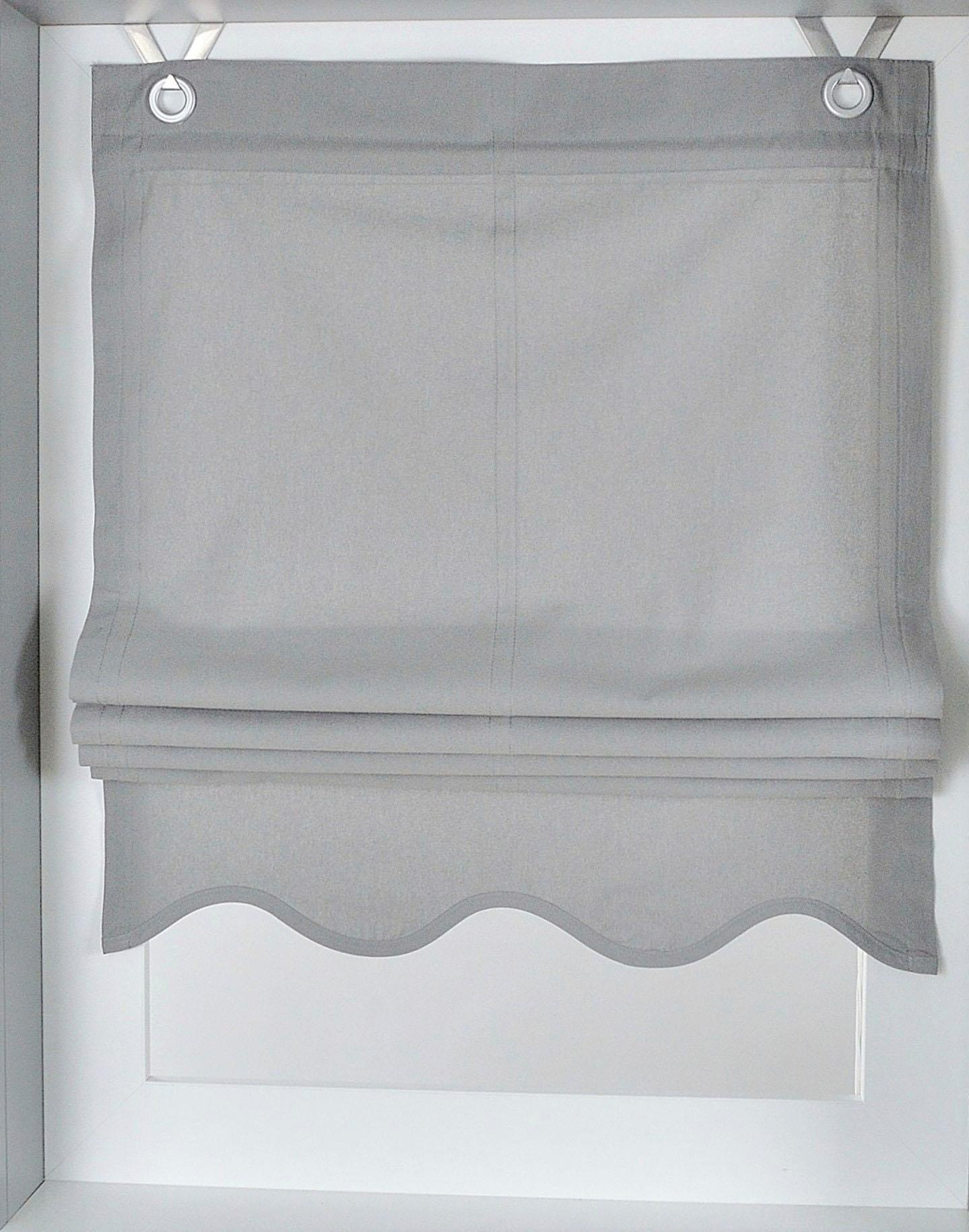 Kutti Raffrollo "Olivia" mit Hakenaufhängung ohne Bohren freihängend blickd günstig online kaufen