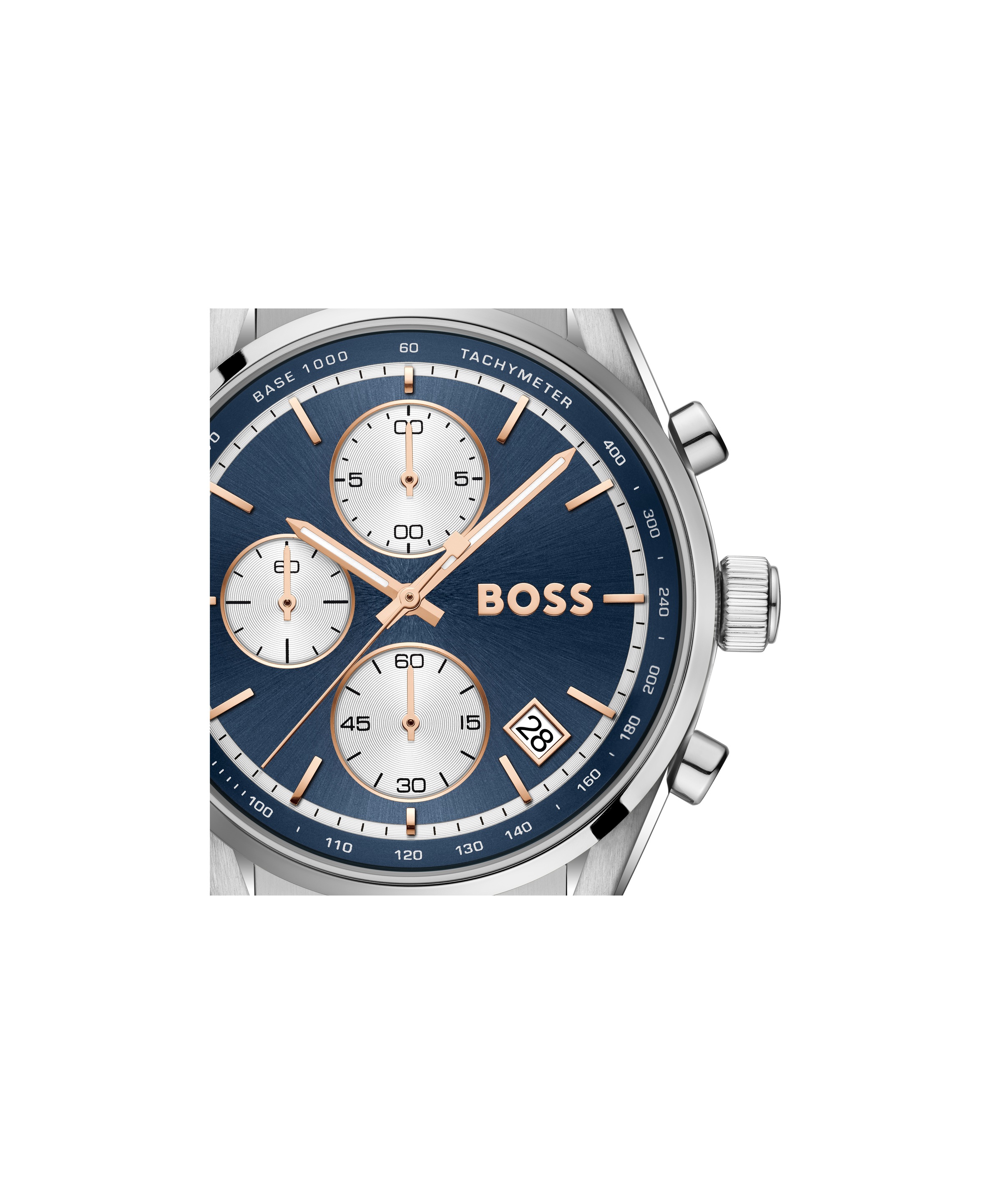 BOSS Chronograph »GRAND PRIX« Quarzuhr, Armbanduhr, Damenuhr, Herrenuhr, Edelstahlarmband, analog
