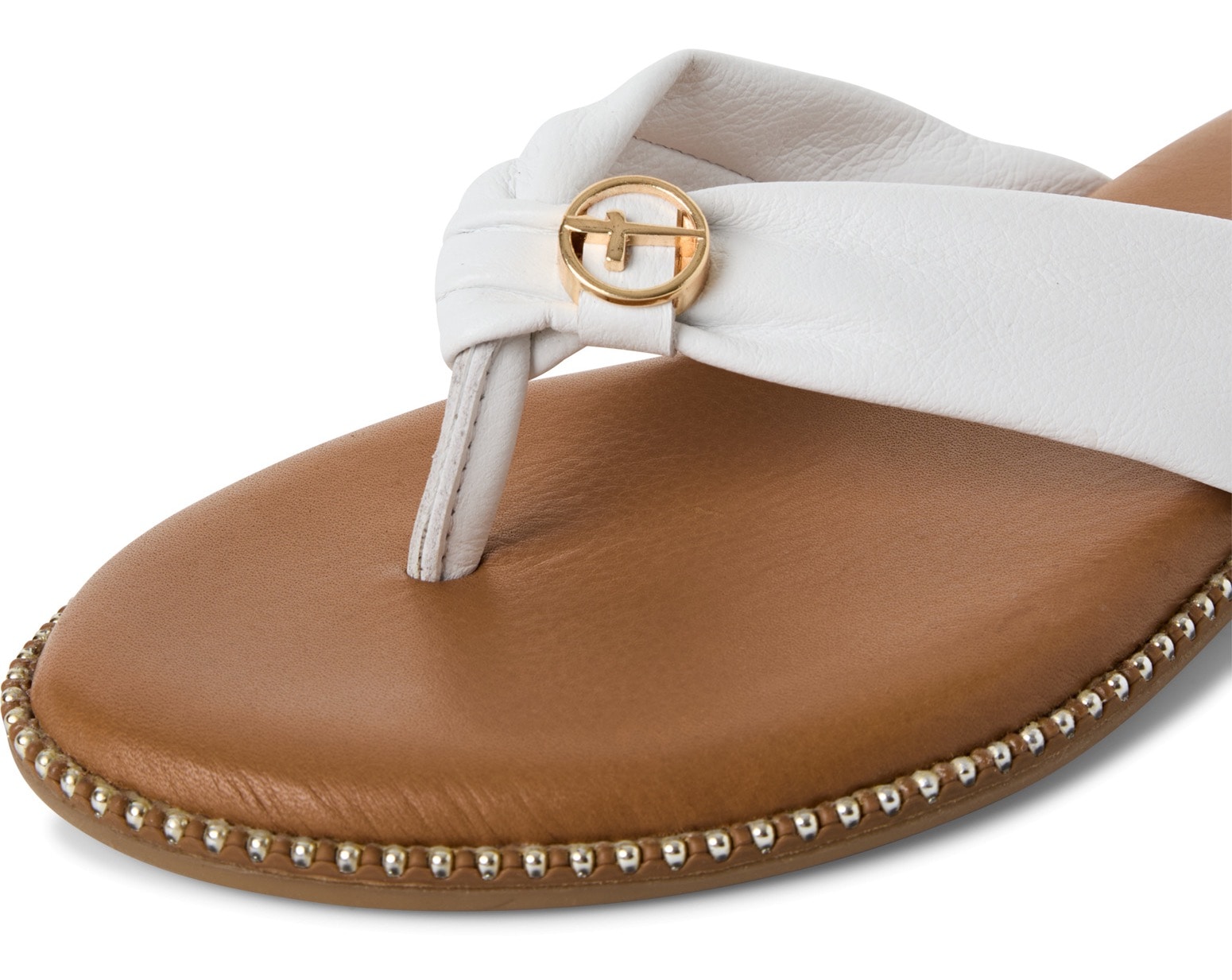 Tamaris Dianette, Zehentrenner, Sommerschuh mit glänzenden Nieten am Sohlenrand