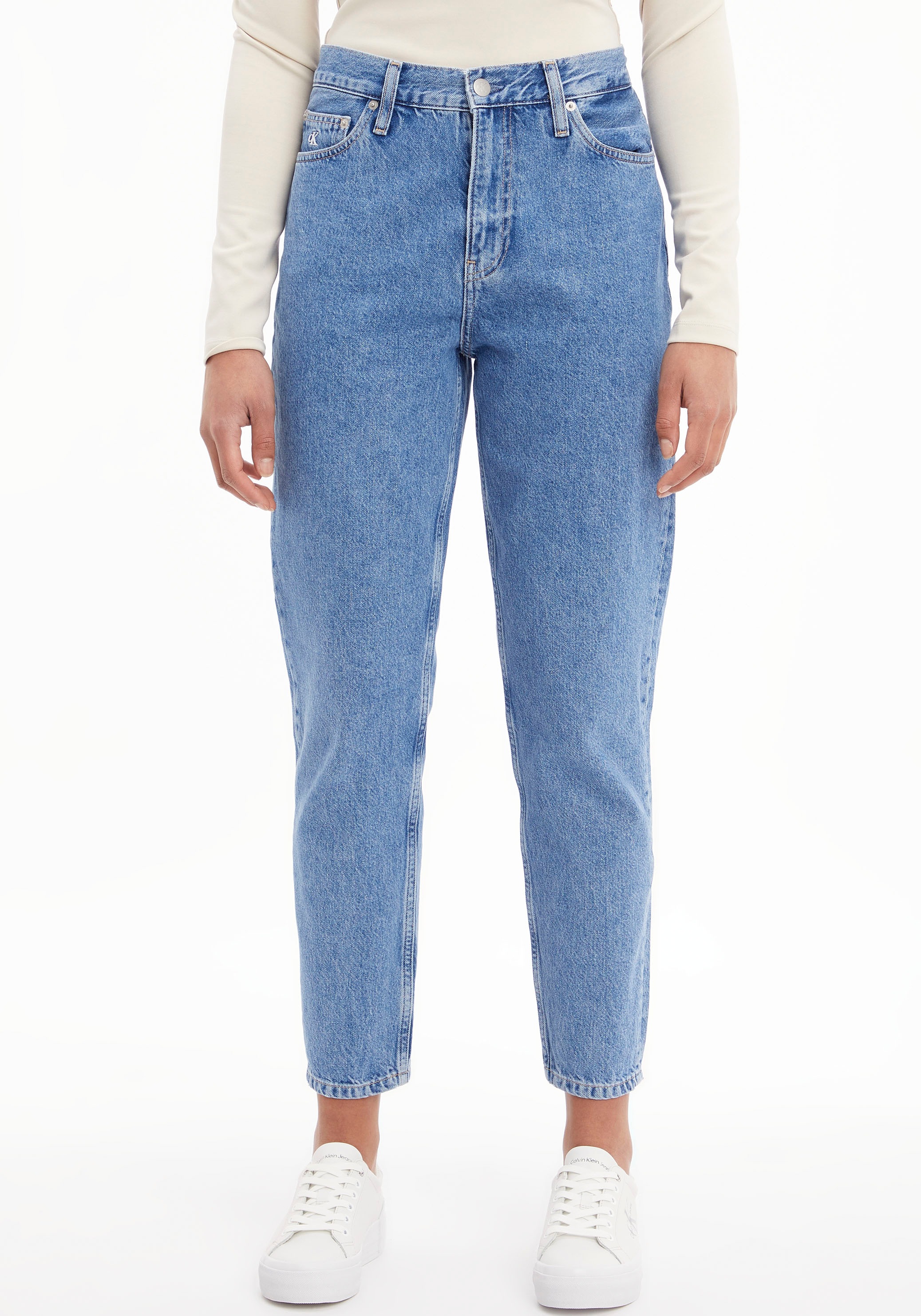 DAMEN Jeans Basisch Rabatt 63 % Beige 38 Mango Mom fit jeans 