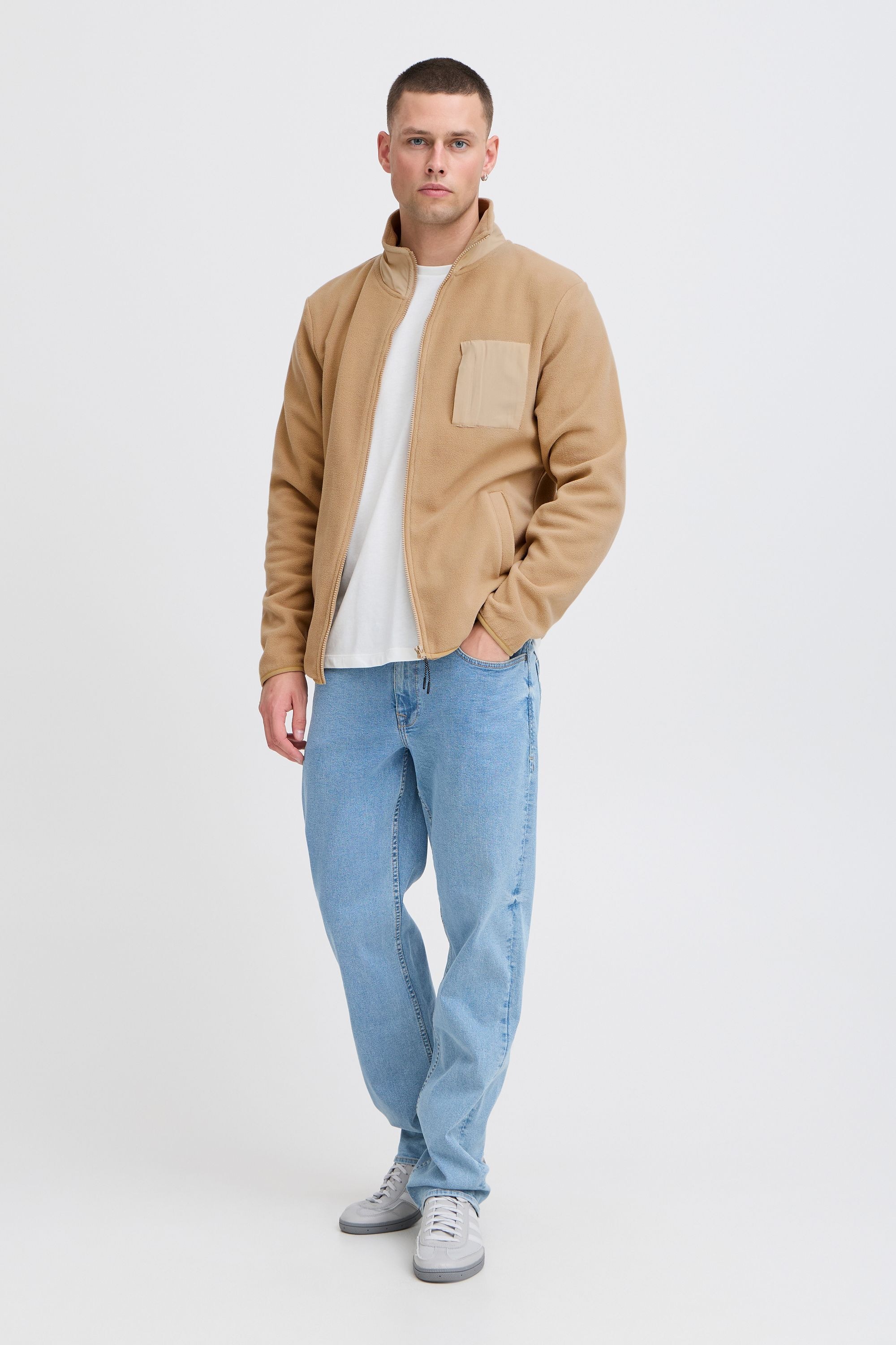 Blend Fellimitatjacke »Fellimitatjacke BHBROOKS Sweatshirt zipp thru«, ohne Kapuze