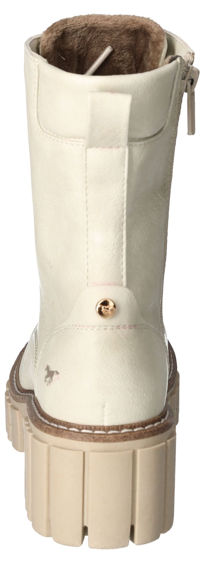 Mustang Shoes Schnürboots, Blockabsatz, Schnürstiefelette mit käftiger Profilsohle