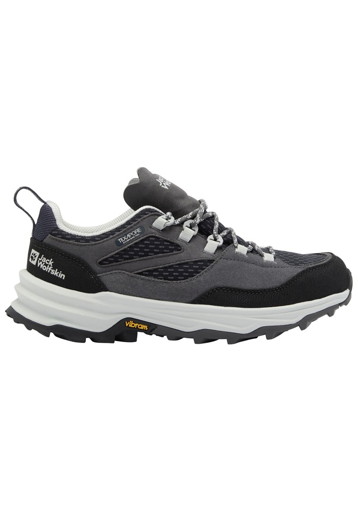 Wanderschuh JACK WOLFSKIN "CYROX TEXAPORE LOW W", Damen, Gr. UK 6 - EU 39,5, Normalschaft, grau (graphite), Obermaterial: Synthetik. Obermaterial 2: Textilmaterial. Futter: Polyester, Schuhe Wanderschuh 3