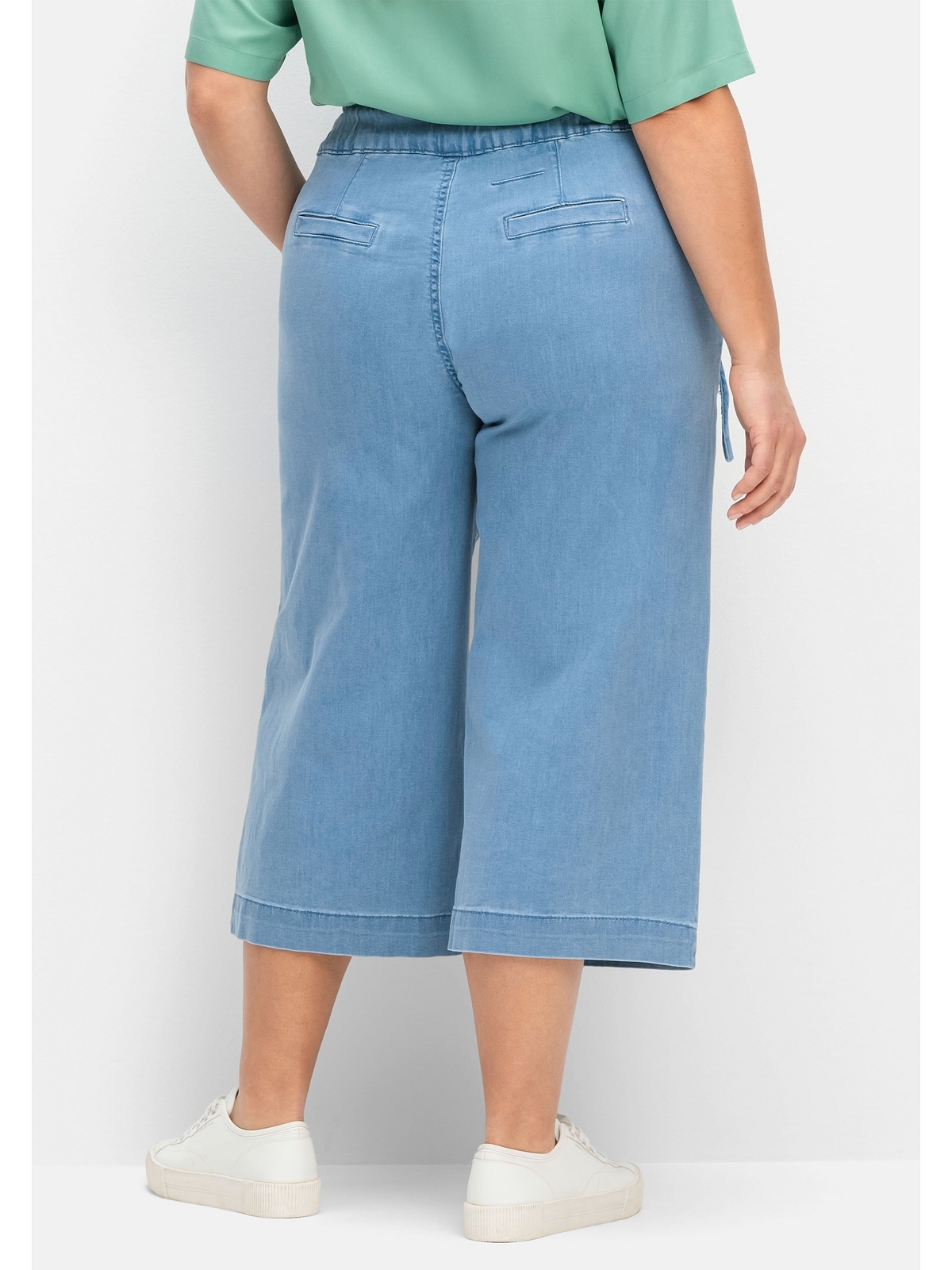 Sheego Stretch-Jeans »Große Größen«, mit High-Waist-Bund und Bindegürtel