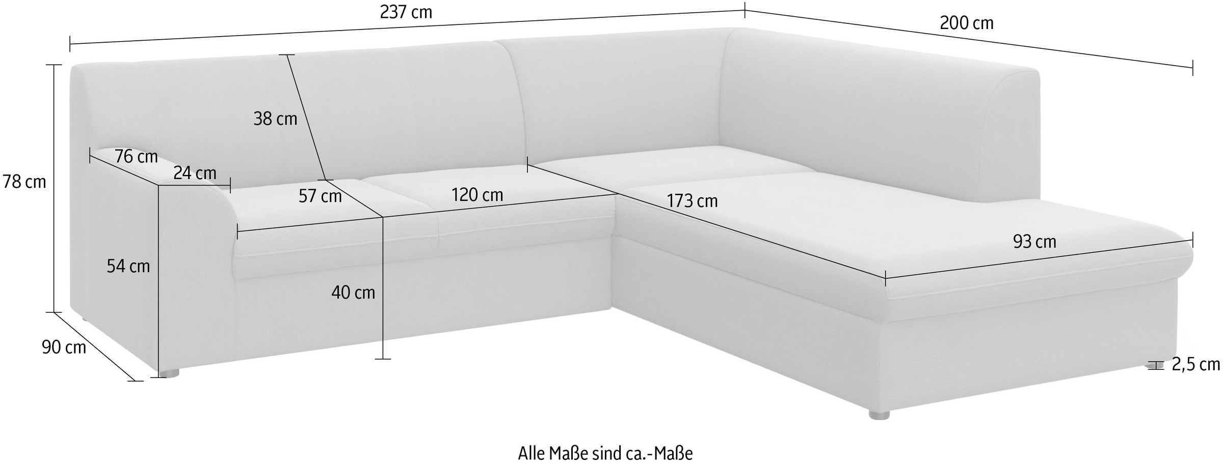 DOMO collection Ecksofa »Topper L-Form«, mit Ottomane, wahlweise mit Schlaffunktion