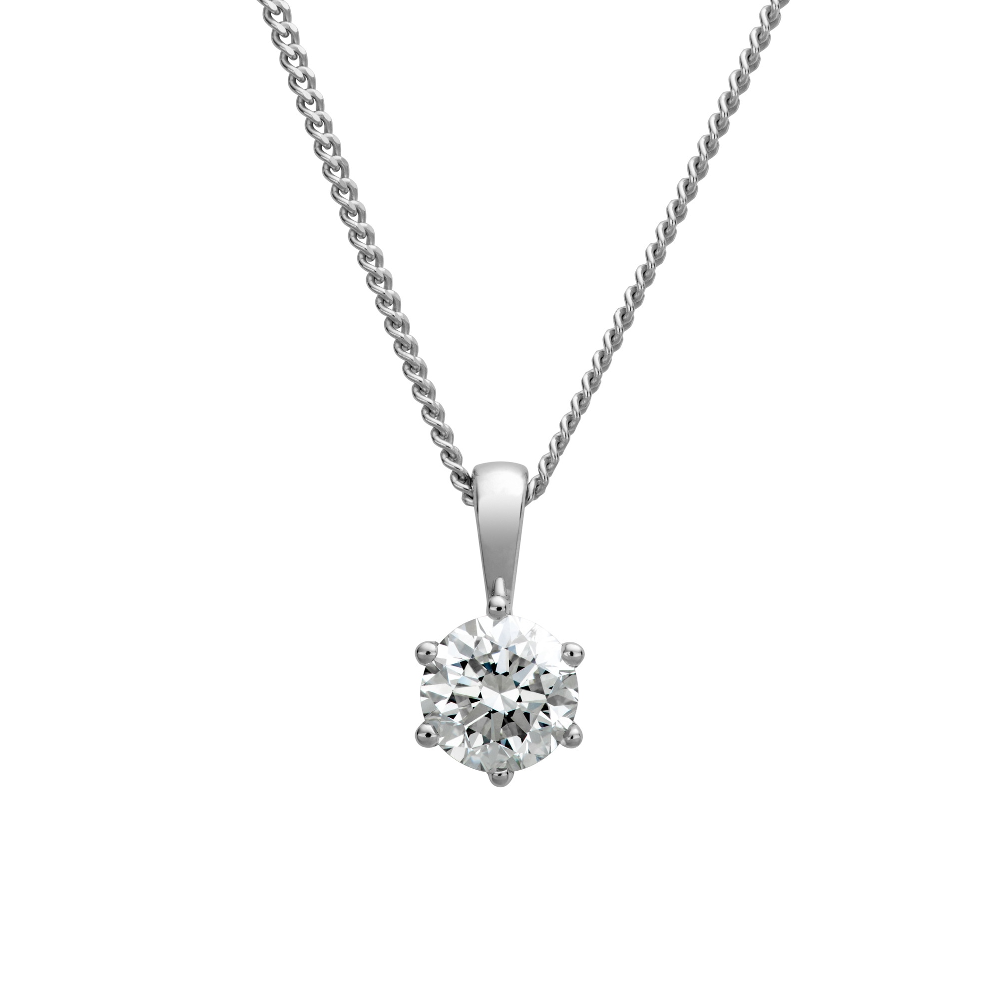 Kette mit Anhänger »750/- Weißgold 1 Brillant 1,0 ct.«