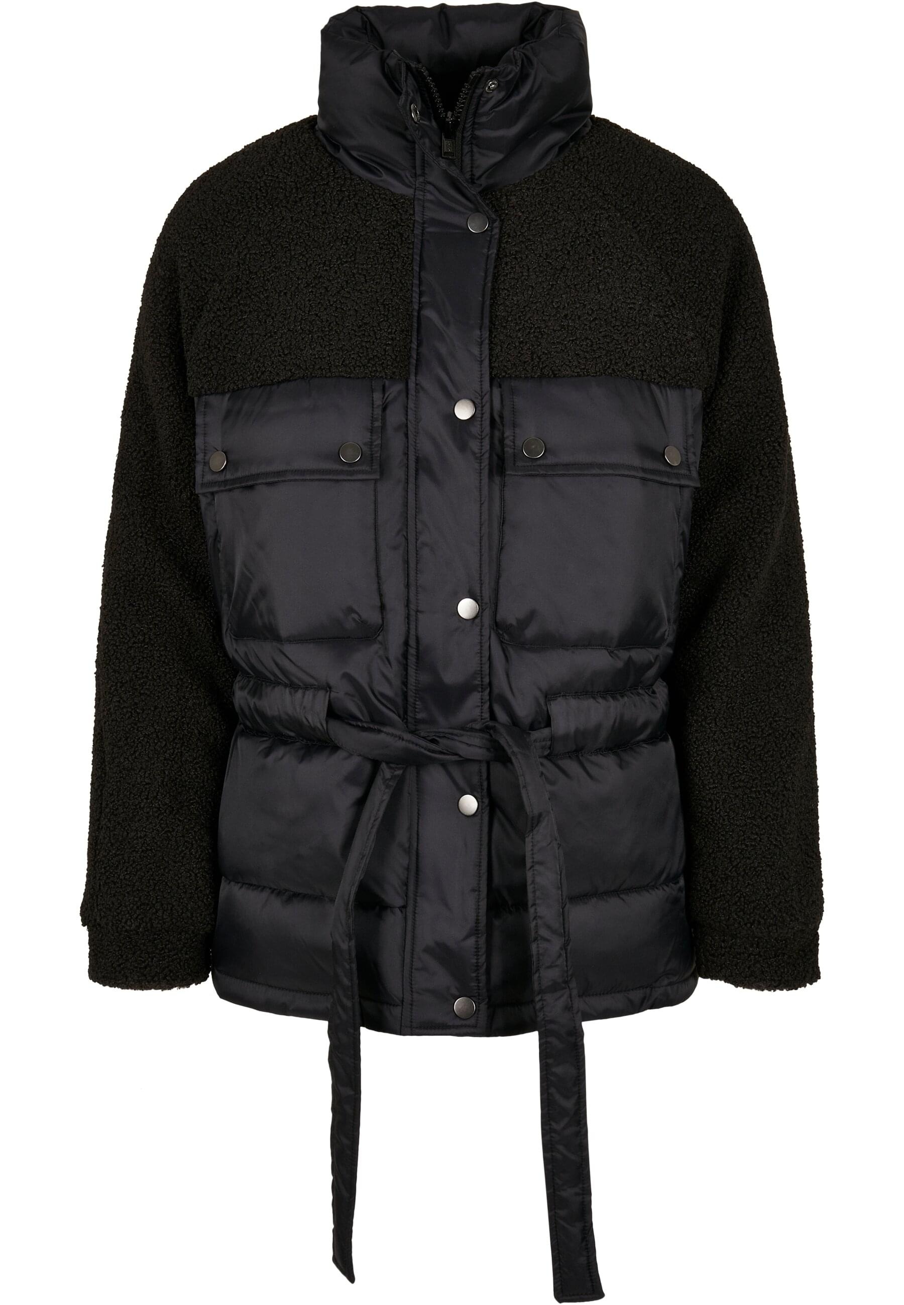URBAN CLASSICS Winterjacke "Urban Classics Damen Ladies Sherpa Mix Puffer Jacket", (1 St.), ohne Kapuze