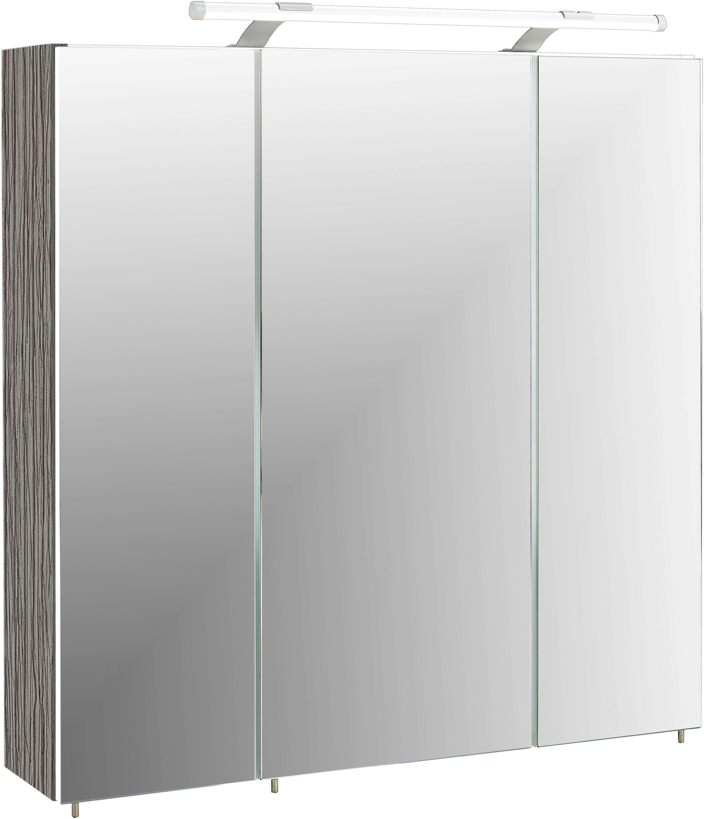 Schildmeyer Spiegelschrank »Dorina«, Breite 70 cm, 3-türig, LED-Beleuchtung, Schalter-/Steckdosenbox