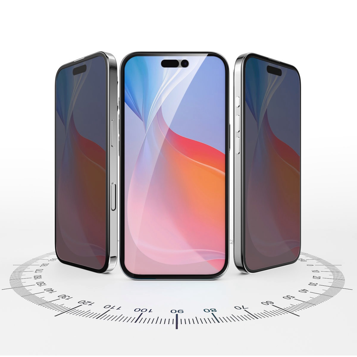 4smarts Displayschutzglas »Second Glass Privacy mit Montagerahmen«, für Apple iPhone 16, (1 St.), Displayschutzfolie, Schutzfolie, Bildschirmschutz, kratz- & stoßfest