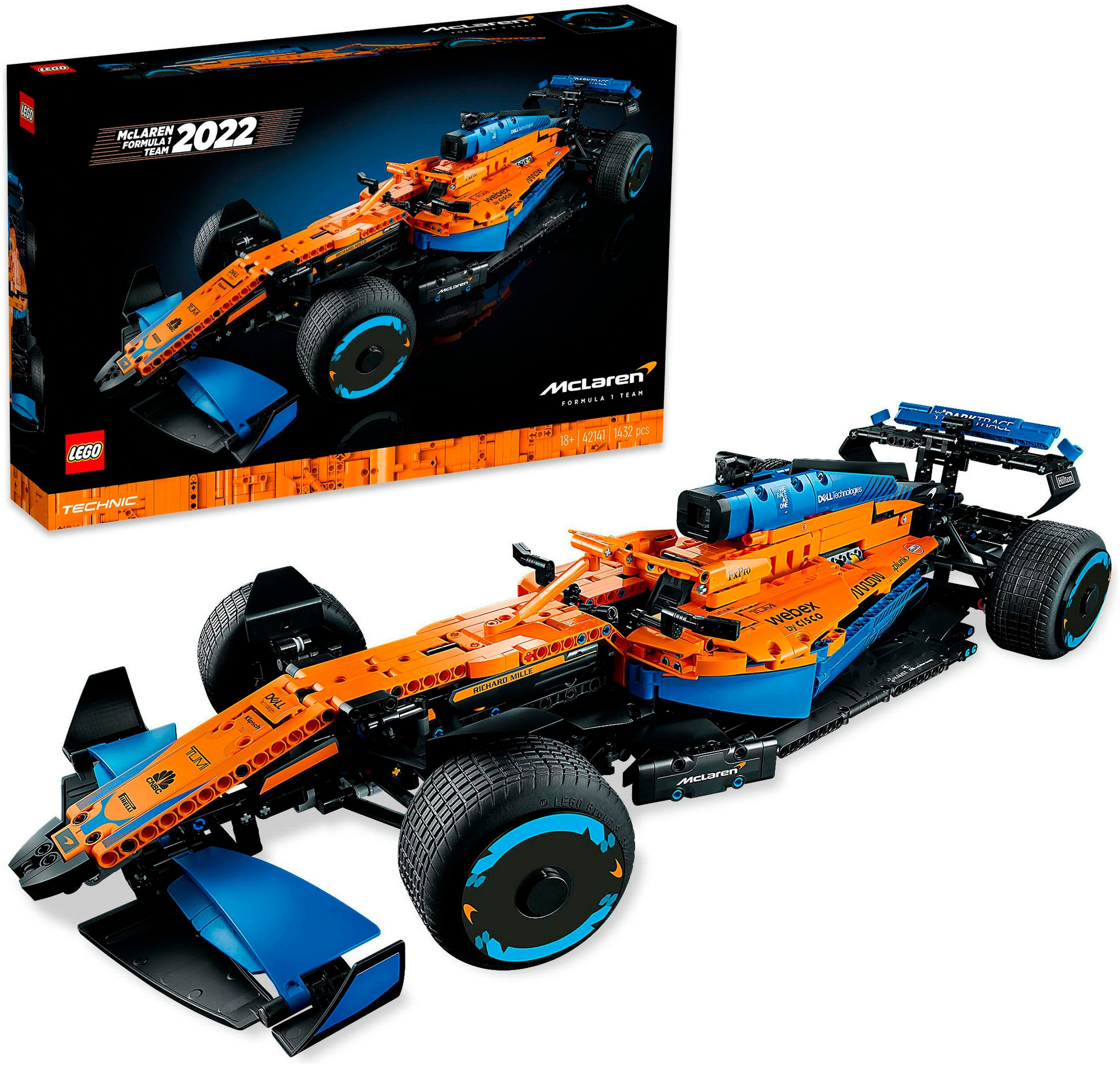 LEGO® Konstruktionsspielsteine »McLaren Formel 1™ Rennwagen (42141), LEGO® Technic«, (1432 St.), Made in Europe