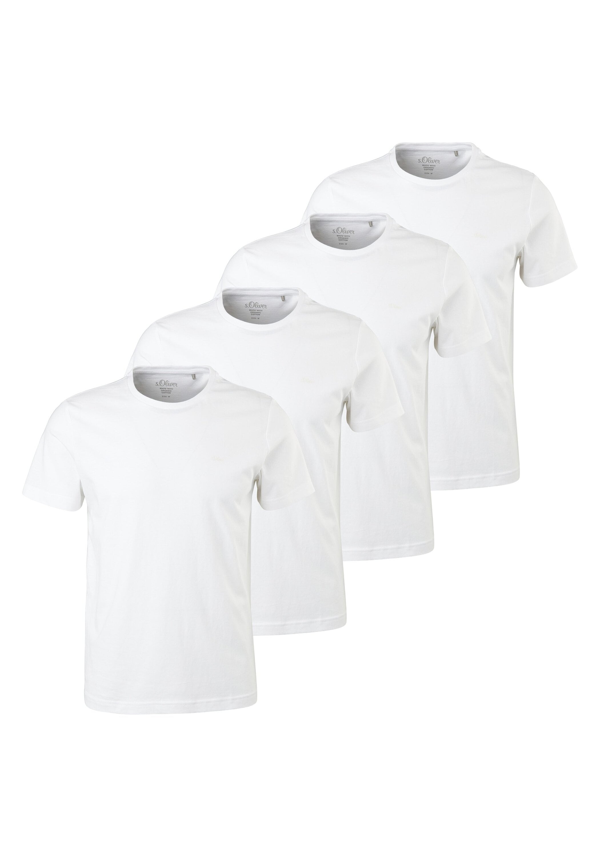 s.Oliver T-Shirt »T-Shirt Basic T-Shirt 4er Pack« 4