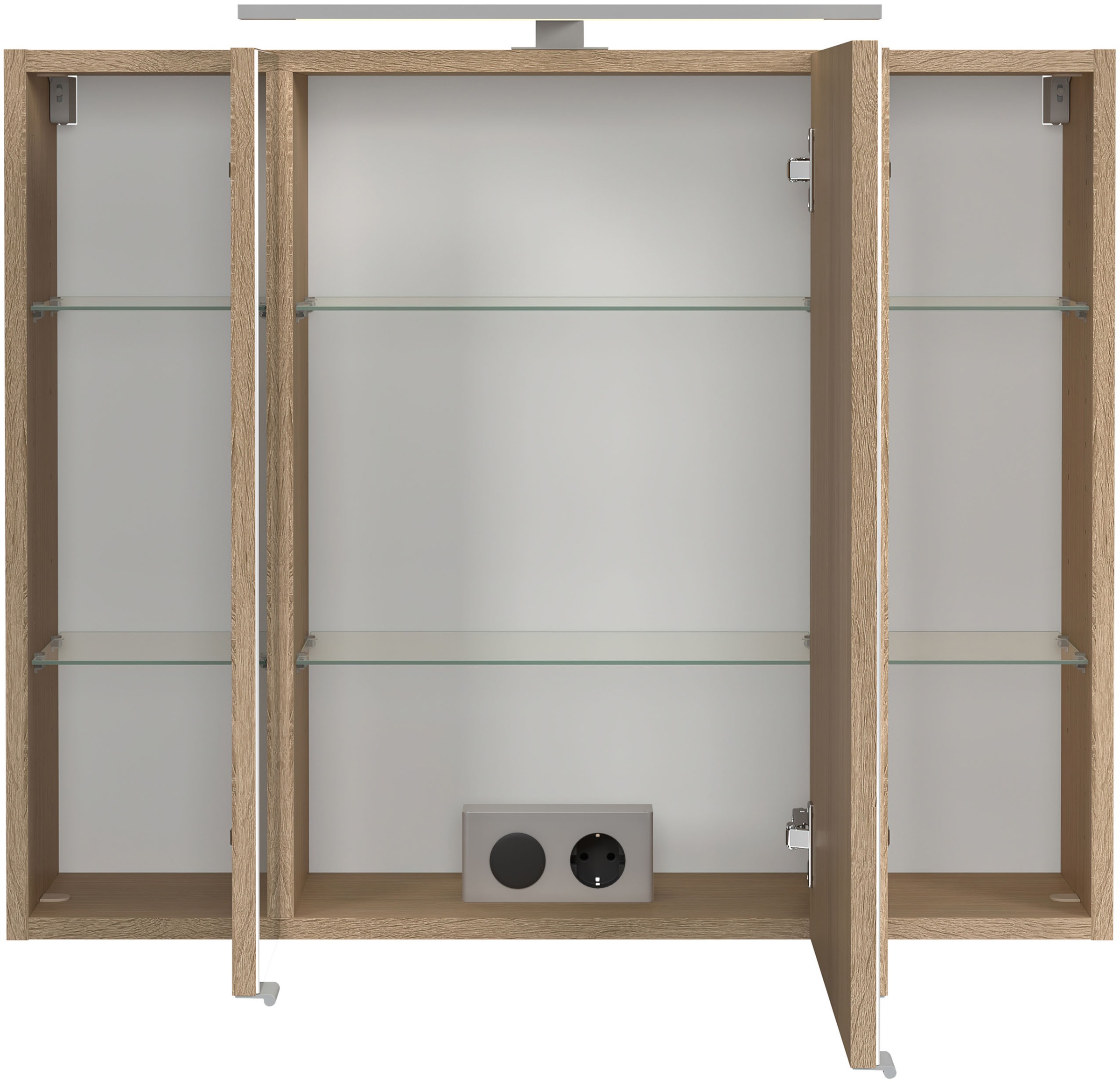 welltime Badmöbel-Set »Eixo«, 80 cm breit, Badmöbel mit LED-Beleuchtung