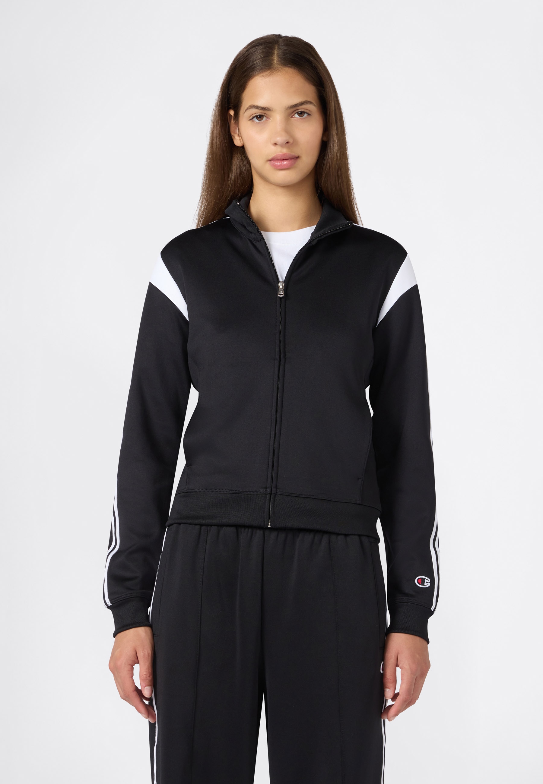 Champion Kapuzensweatjacke "SPORTWEAR TRACK TOP Slim Fit" mit sportlicher Optik, Langarm-Ausführung, Slim Fit