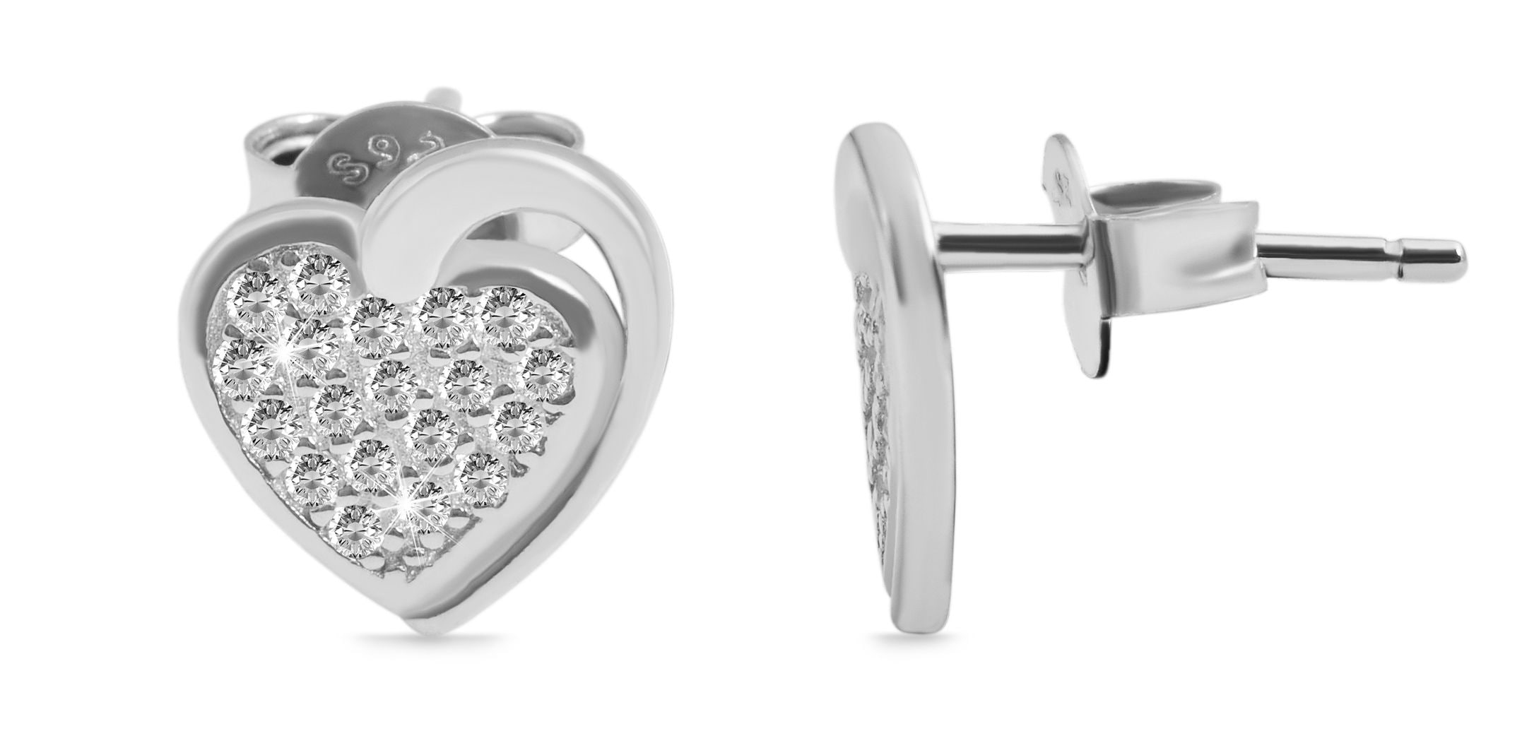 Adelia´s Kettenanhänger »Damen Anhänger – Herzanhänger aus 925 Silber mit Zirkonia« ()  Ein Geschenk, das Freude macht