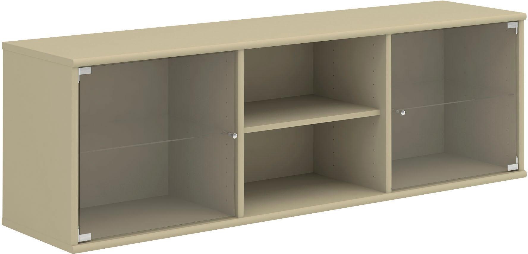 Hammel Furniture Lowboard »Mistral, Hochwertig Schrank, hängend/stehend montierbar«, mit zwei Glastüren, B: 133 cm, anpassungsbar Designmöbel