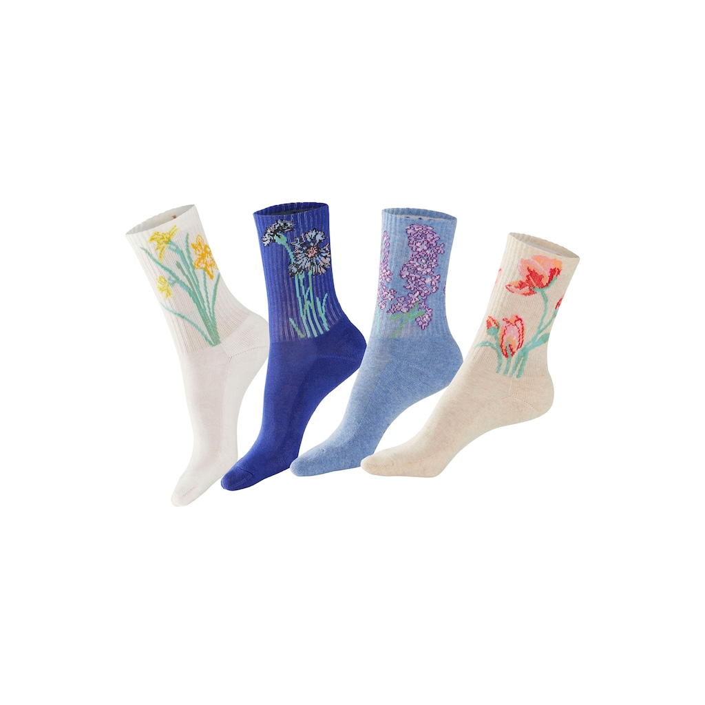 LASCANA Basicsocken, (Packung, 4 Paar)