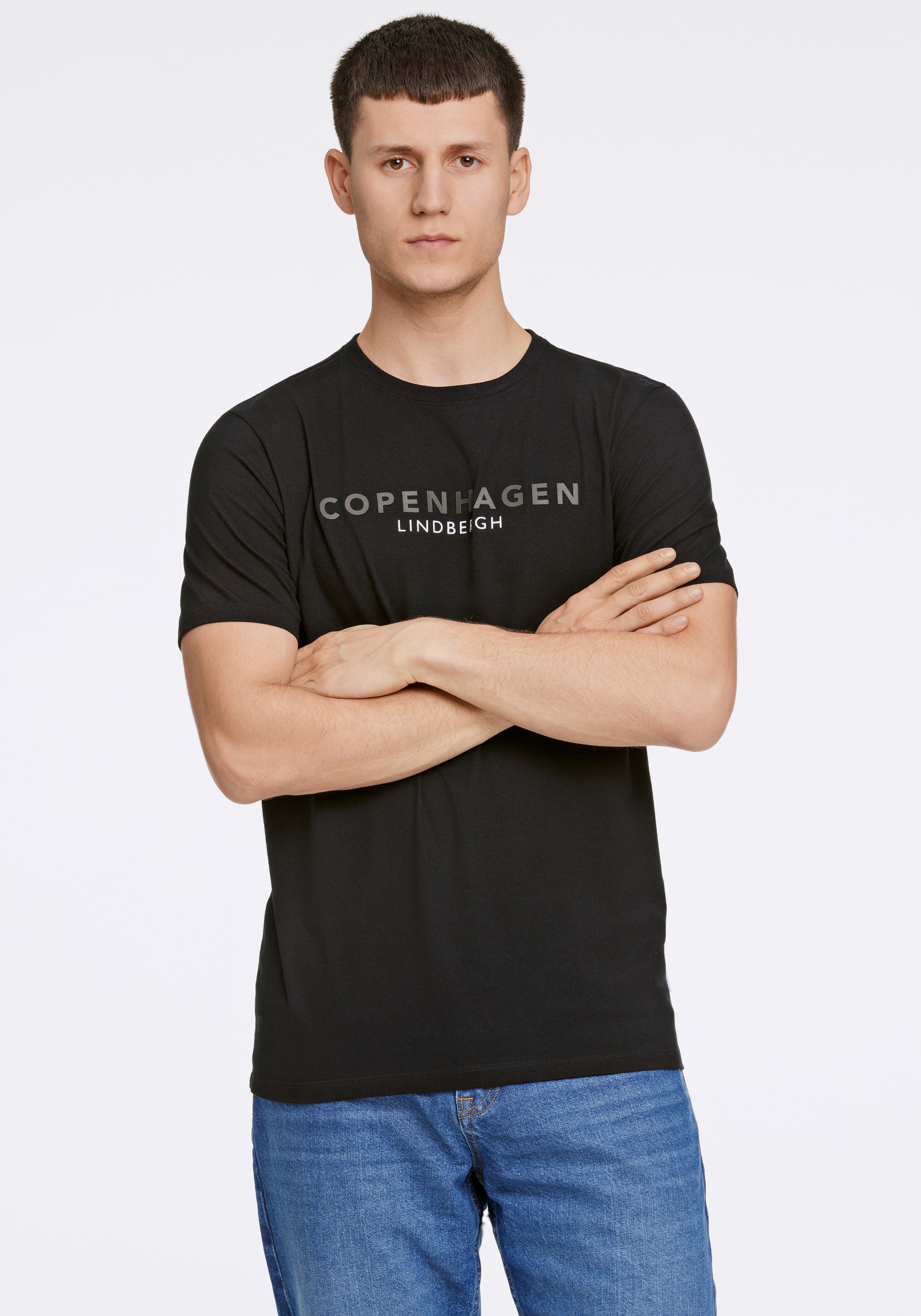 LINDBERGH Kurzarmshirt "T-Shirt (Kurzarm) Relaxed Fit"