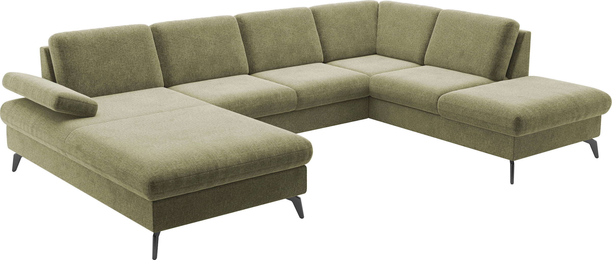 sit&more Wohnlandschaft »Morris Jubi U-Form«, inkl. Armteilfunktion und 1 Zierkissen, wahlweise mit Bettfunktion