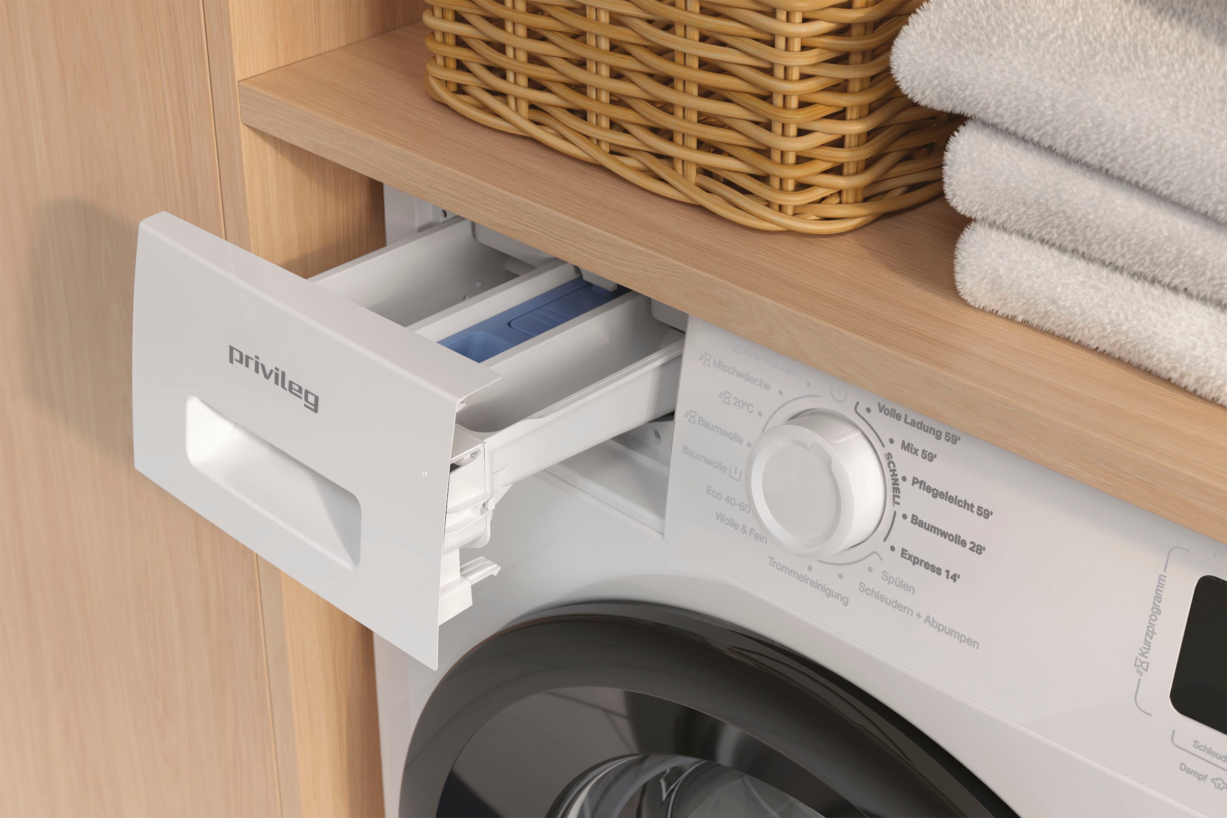 Privileg Waschmaschine MY TIME »PWF 974A MY TIME DE«, 9 kg, 1400 U/min, Quick Cycles – 5 Programme in unter 1 Stunde