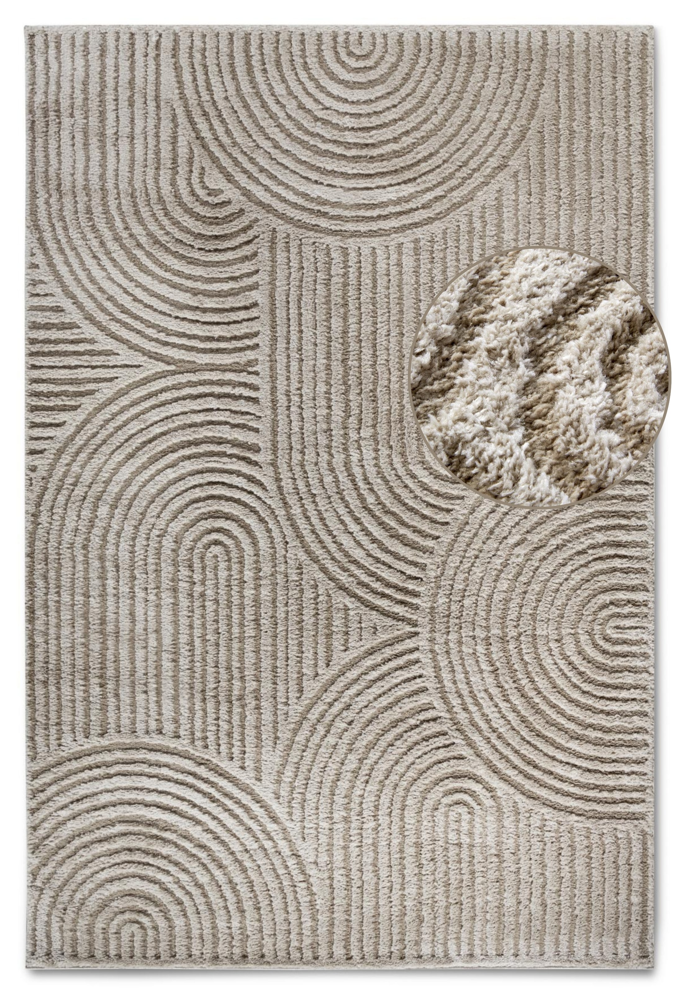 ELLE DECORATION Designteppich »Chappe«, rechteckig, 18 mm Höhe, Shaggy, Läufer, flauschig, weich, Langflor, modern, Hoch Tief Effekt