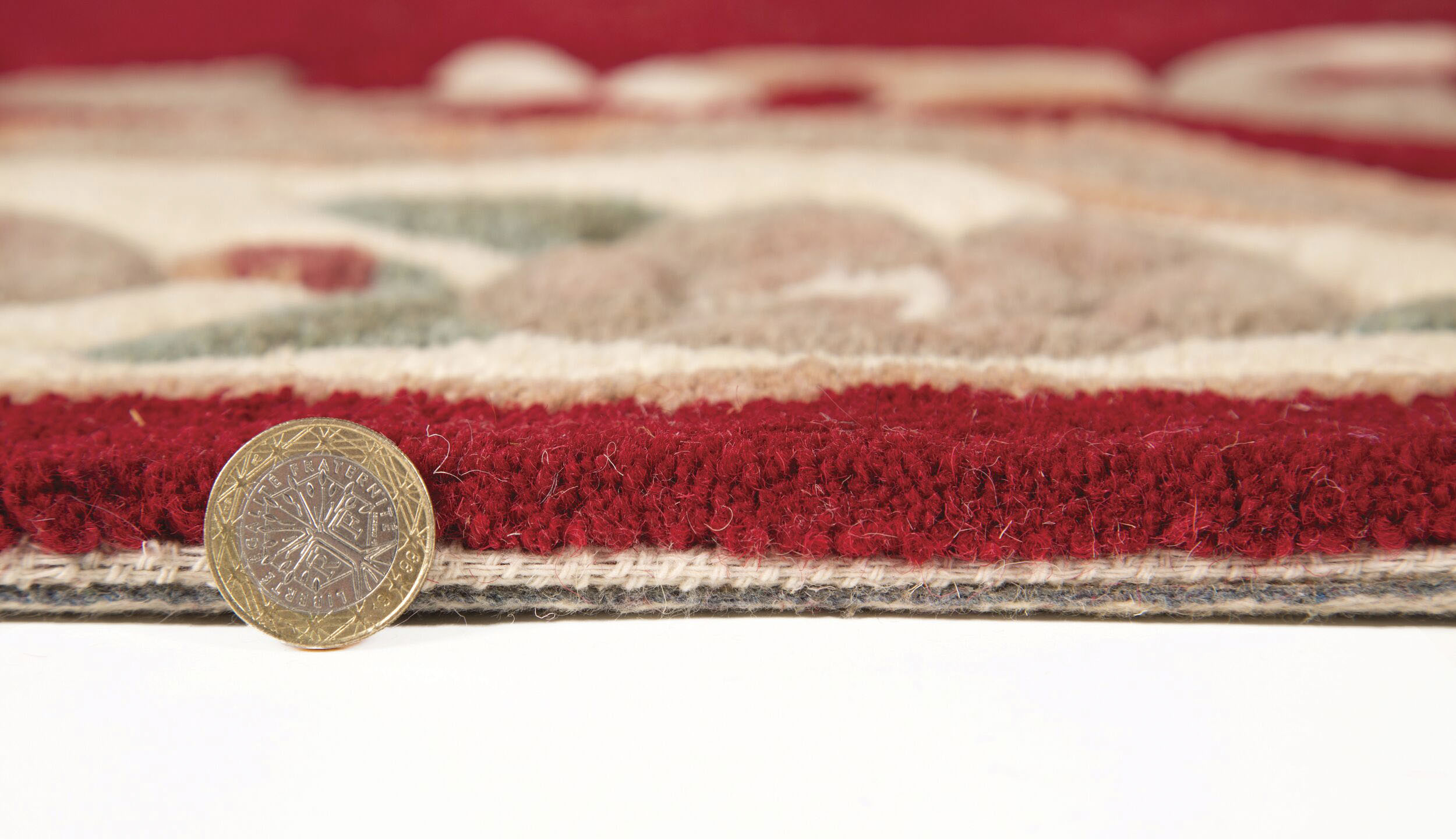 Thumbnail - FLAIR RUGS Wollteppich "Aubusson", rechteckig, 10 mm Höhe