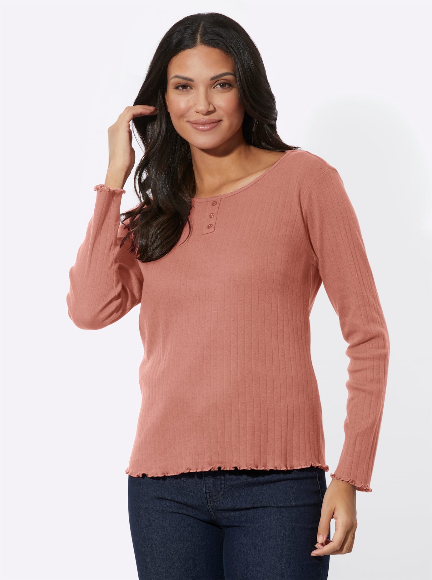 Classic Basics Langarmshirt "Rundhals-Shirt" 1 Stk. tlg. günstig online kaufen