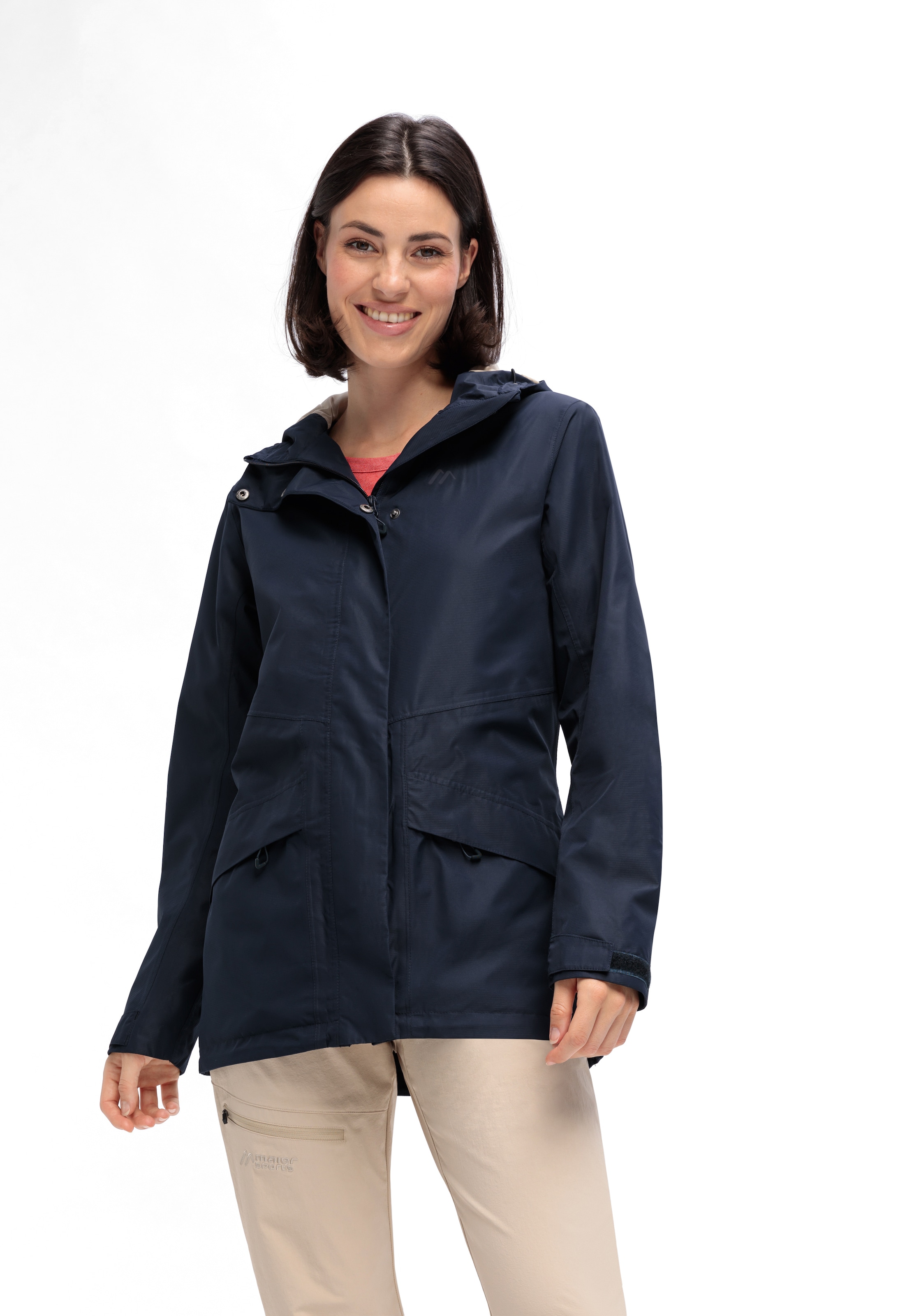 Maier Sports Outdoorjacke »Brocken Long W« Damen Jacke wasserdicht, Funktionsjacke 2 Taschen außen + Innentasche