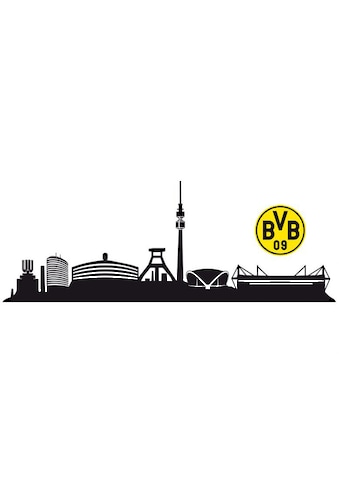 Wall-Art Wandtattoo »Fußball BVB Skyline su Log...