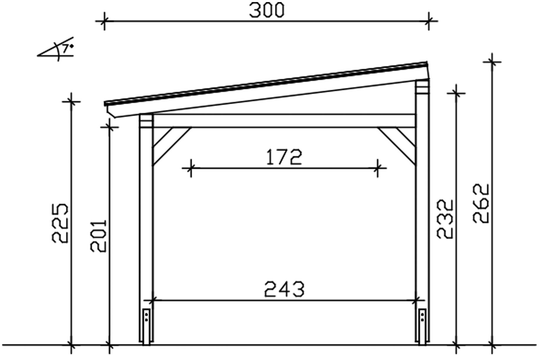 Skanholz Terrassendach »Siena« Leimholz