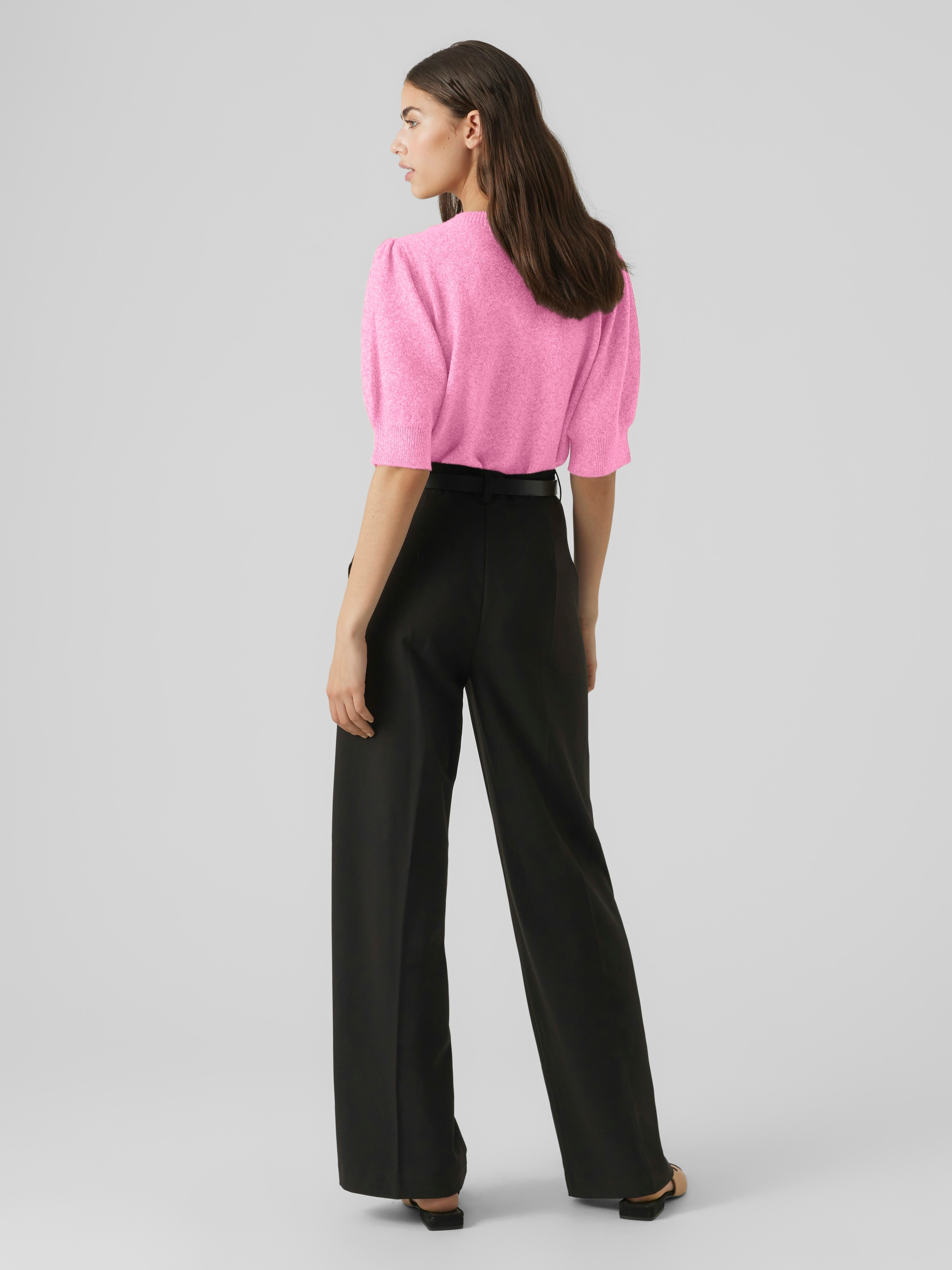 Vero Moda Kurzarmpullover »VMDOFFY 2/4 O-NECK PULLOVER GA NOOS«, mit leichten Puffärmeln