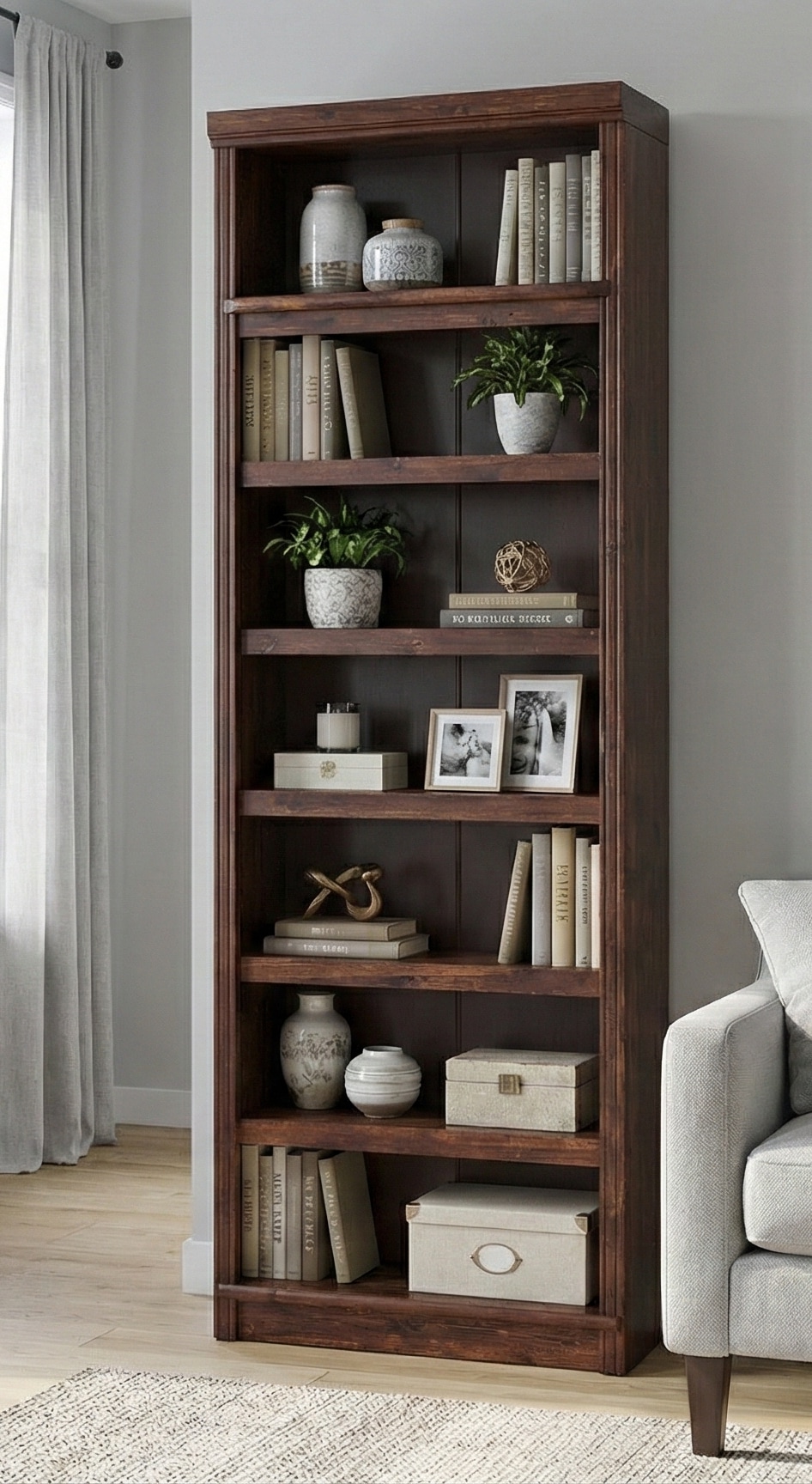 OTTO home Bücherregal "Soeren Regal B/T/H: 80/29/220 cm" 7 offene Fächer, massive Kiefer, FSC-zertifiziert
