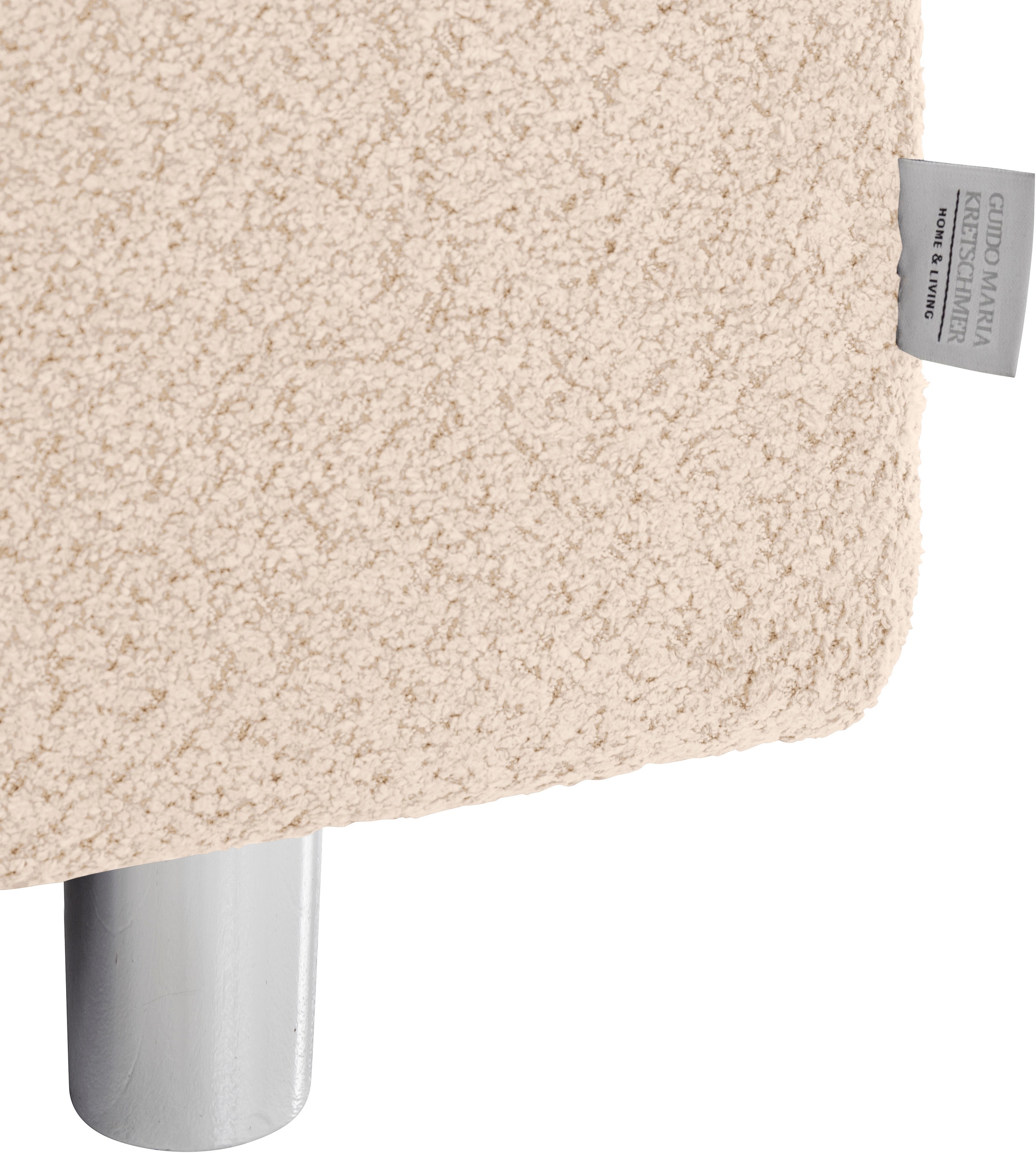 Guido Maria Kretschmer Home&Living Ecksofa »Györ«, L-Form, wahlweise mit Bettfunktion und Bettkasten incl. 2 Zierkissen