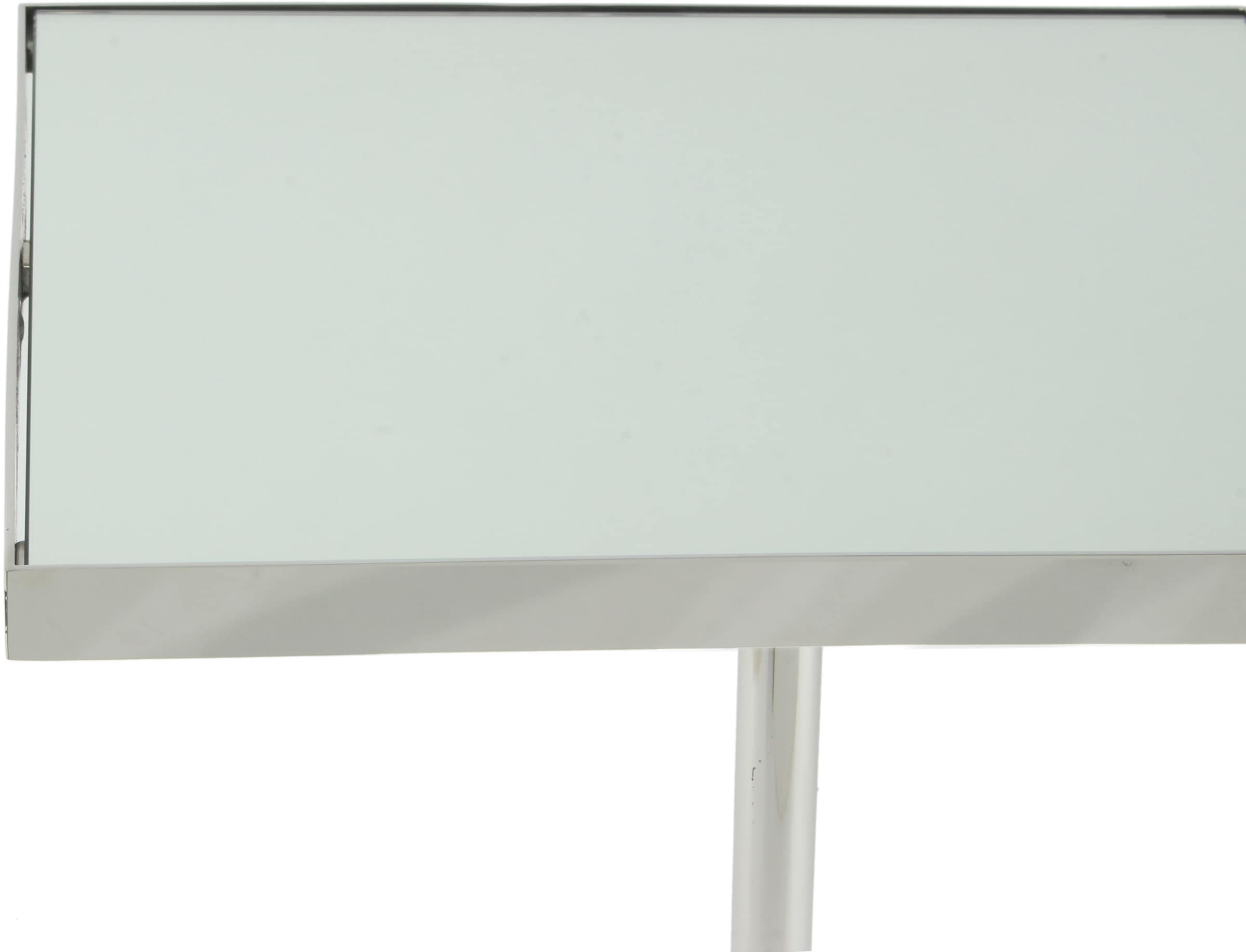 Kayoom Beistelltisch »Leva 125, Ablagefläche für Deko, Edelstahlgestell, Spiegelglasplatte« 1 Stk. tlg. modern, stabil, edel, modern, Edelstahlgestell