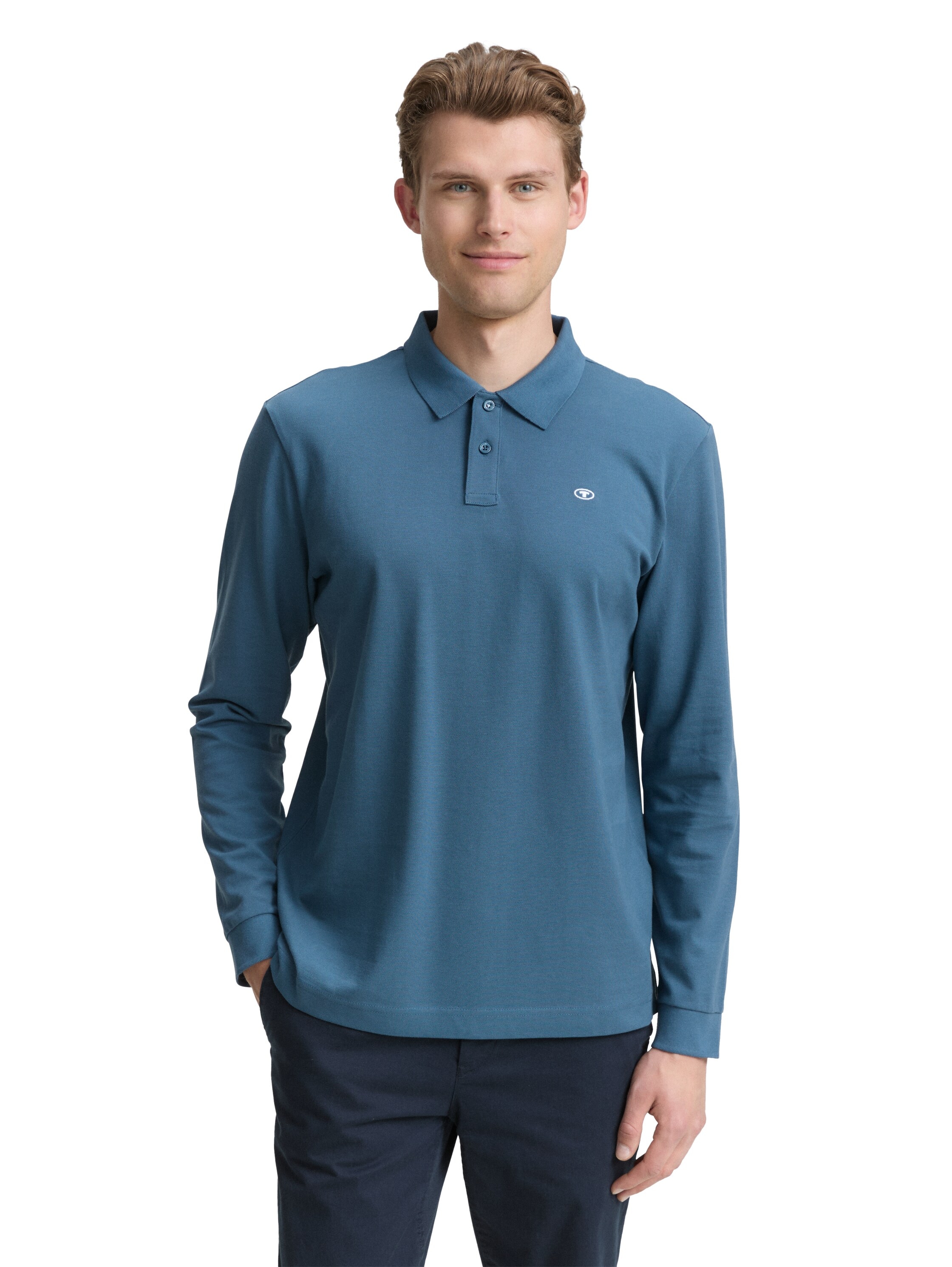 TOM TAILOR Langarm-Poloshirt, mit Logo-Stickerei günstig online kaufen