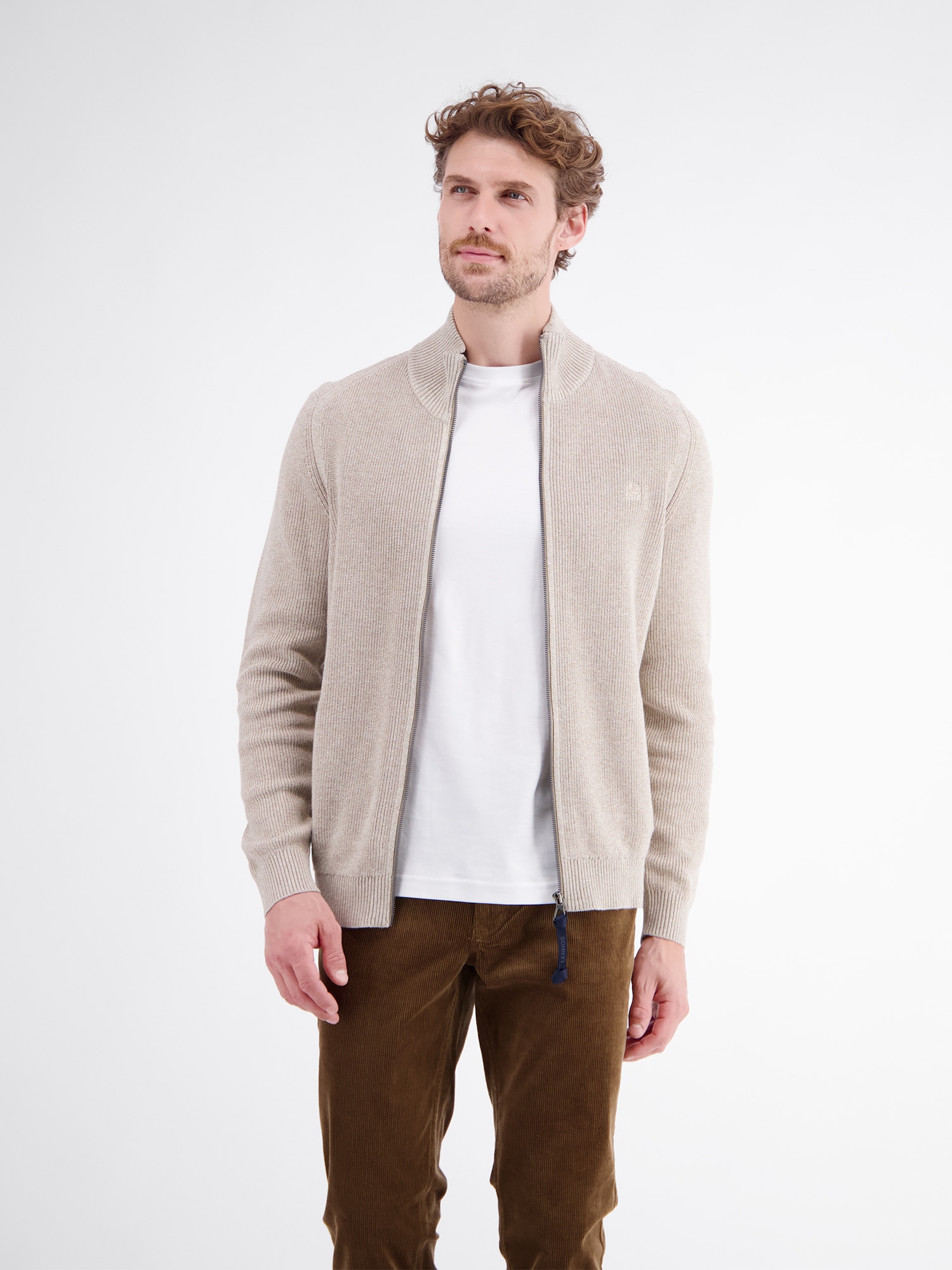 LERROS Strickjacke "Strickjacke im Casual-Stil aus hochwertiger Baumwolle"