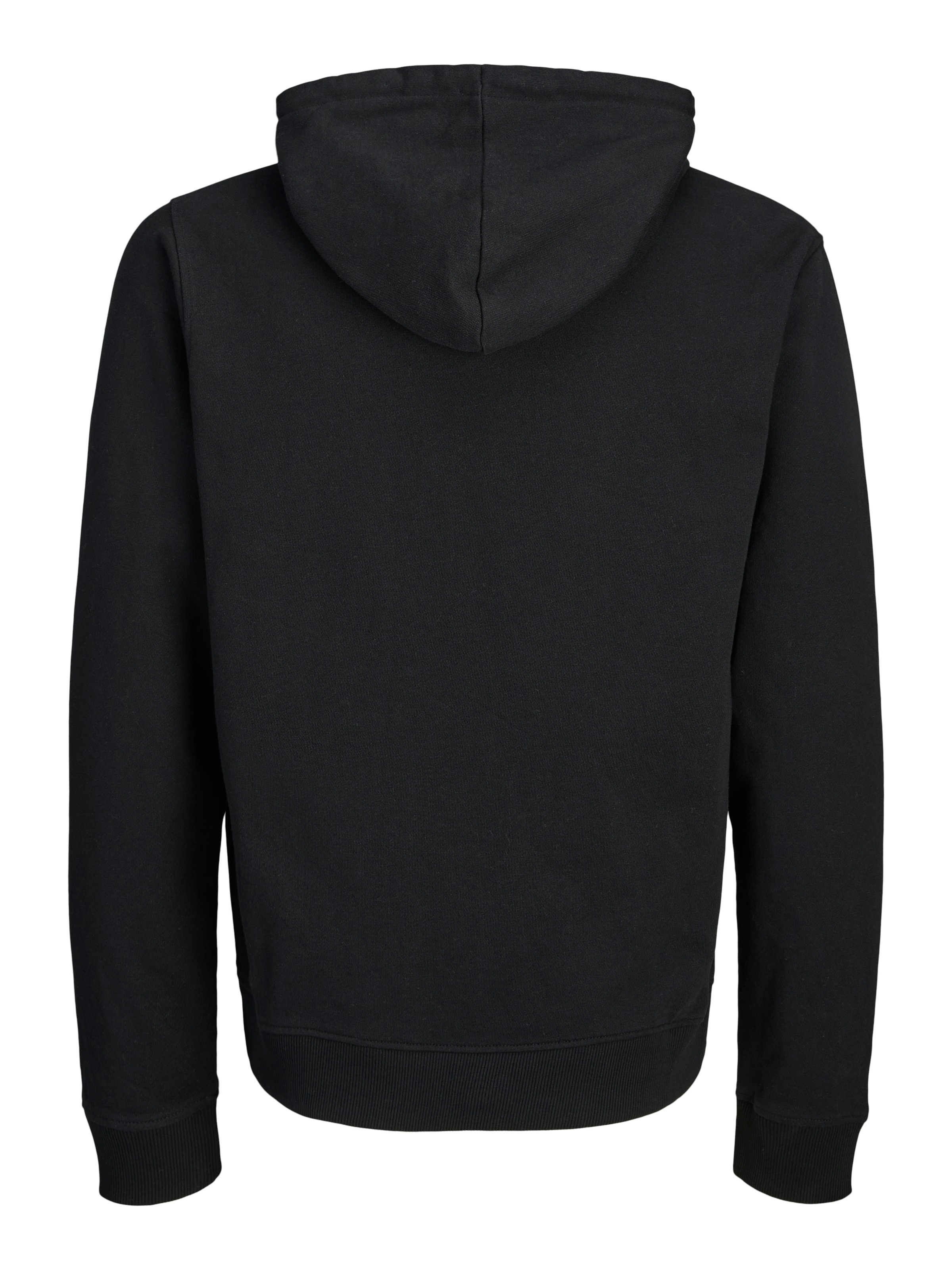Kapuzensweatshirt "JJCOLLEGE LOGO SWEAT HOOD PLS", Herren, Gr. 3XL, schwarz, Sweatware, Obermaterial: 80% Baumwolle, 20% Polyester, JACK & JONES PLUSSIZE, unifarben, regular fit normal, Rundhals, Rippbündchen, Sweatshirts 2