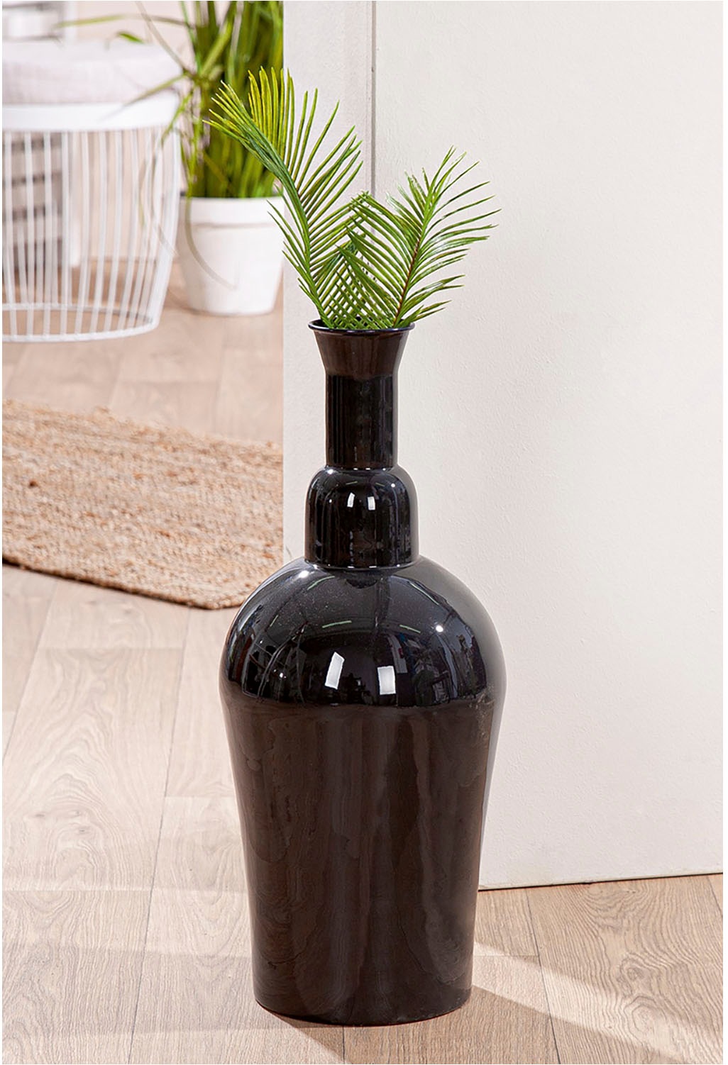 GILDE Bodenvase "Vase Filu, schwarz H.55 cm", (1 St.) günstig online kaufen